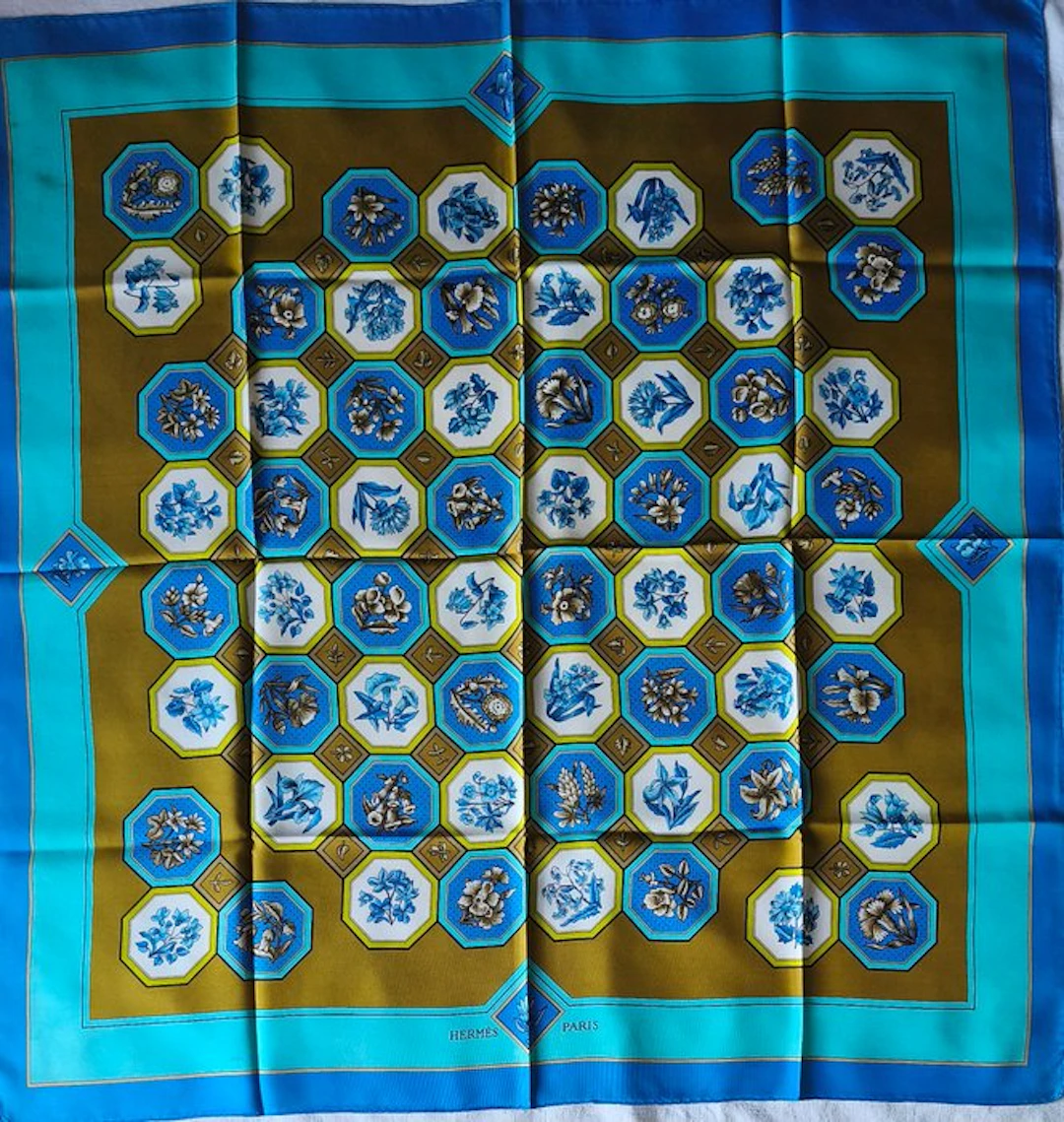 Hermès - CARRELAGES by Maurice Tranchant. 1968 - Foulard