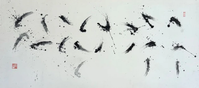 "AWAKENING" - Chinese ink on rice paper - Kim Misoon - South Korea - 1995