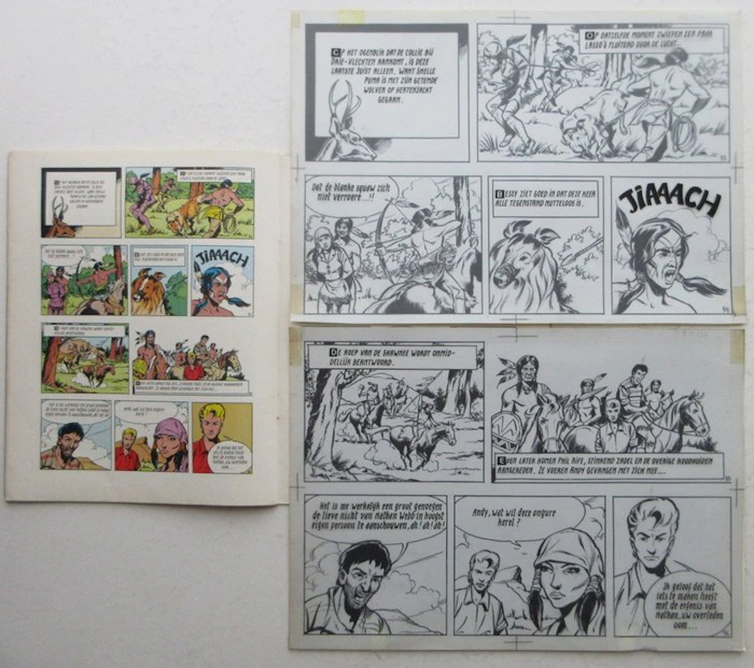 Bessy 85 - Originele pagina (p.24) - De drie vlechten - 1 original page - 1970