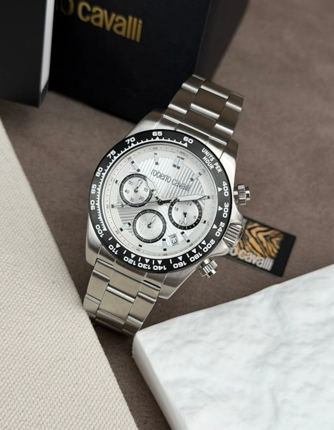 Roberto Cavalli - Chronograph Date White/Black - No...