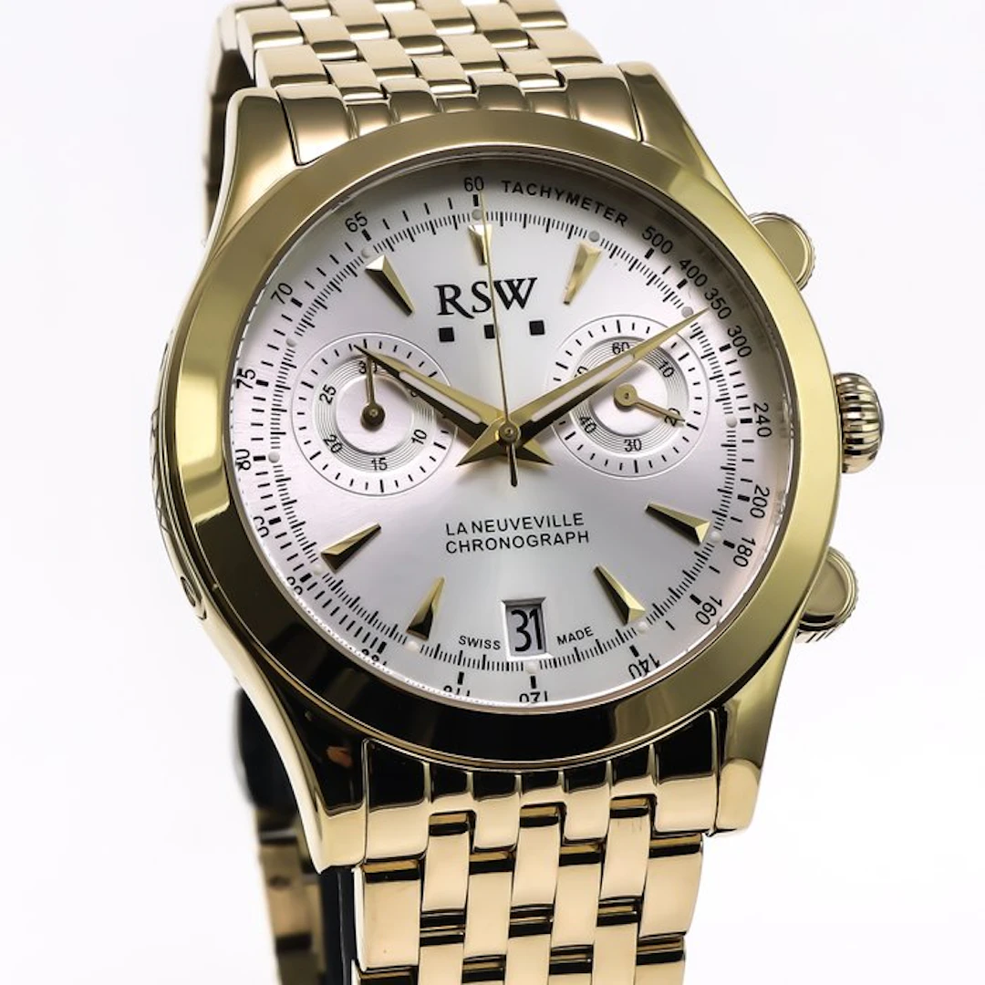RSW - La Neuveville Chronograph Swiss Made Quartz Watch...