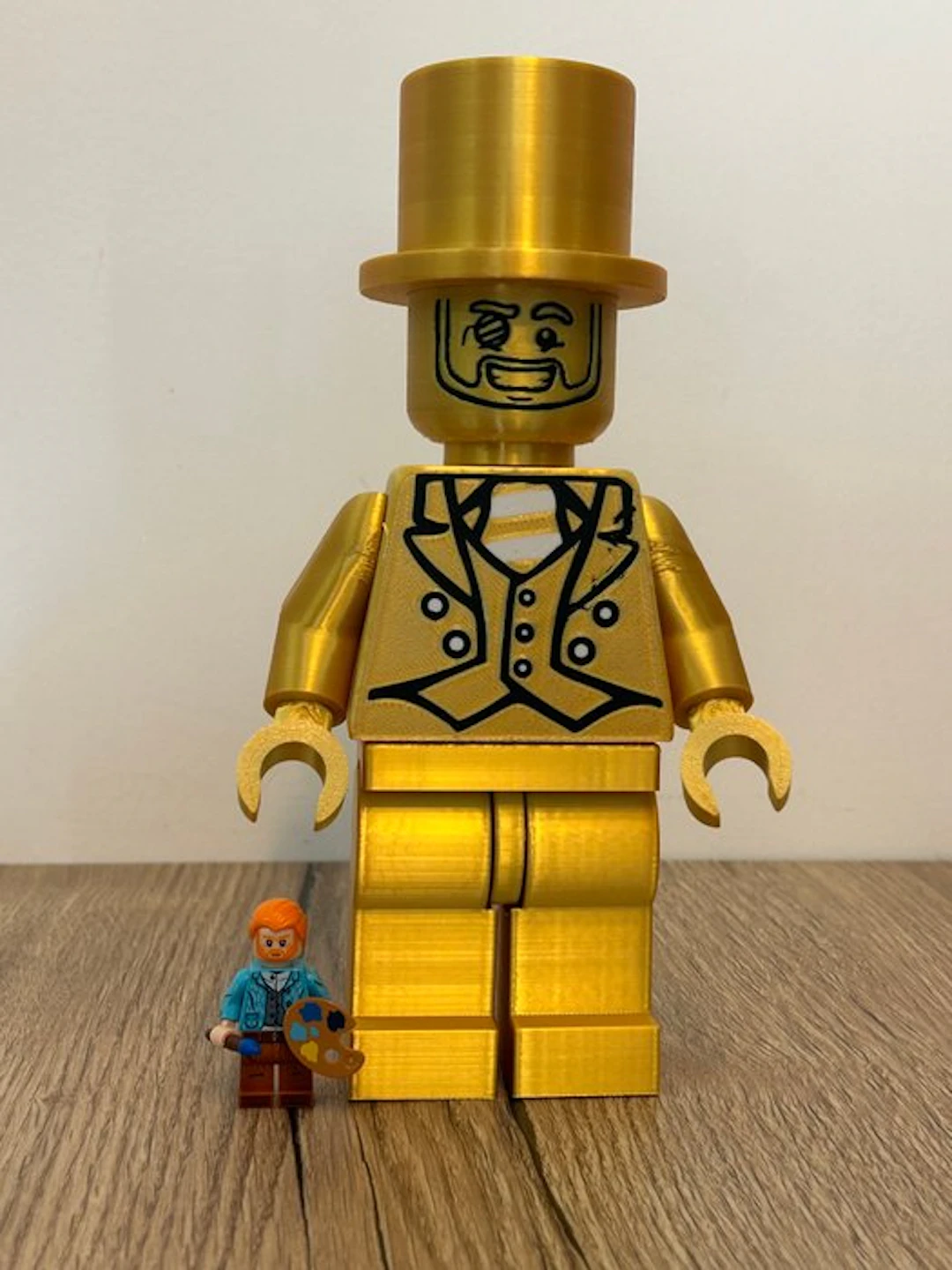 Fait maison - (MOC) Minifigure LEGO - 21 cm – Design Mr Gold ! - 2020+ - France