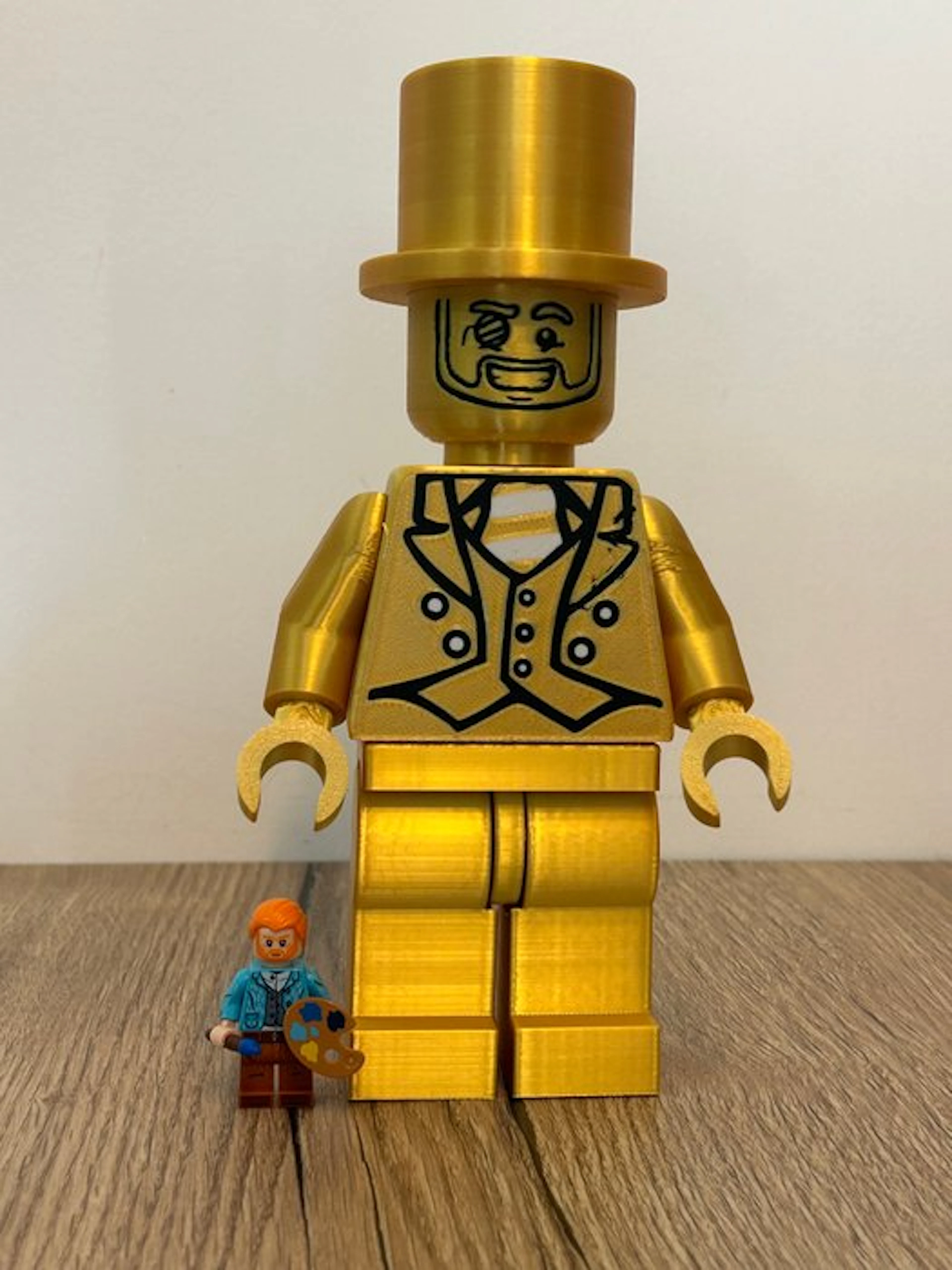 Fait maison - (MOC) Minifigure LEGO - 21 cm – Design Mr Gold ! - 2020+ - France