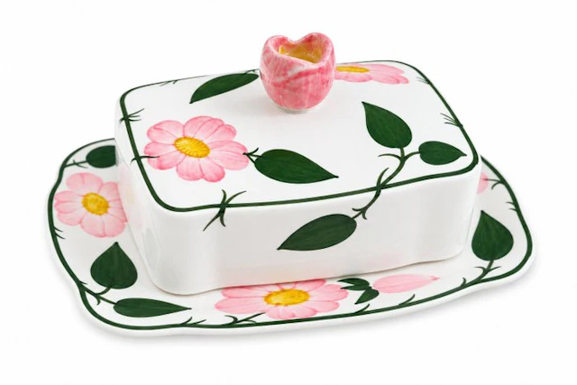 Villeroy & Boch - Butter dish - Wild-Rose, Wildrose - Ceramic - Very rare