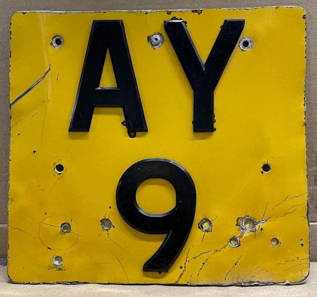 Number plate - Very Rare Alderney/ Channel Island - One Digit license plate