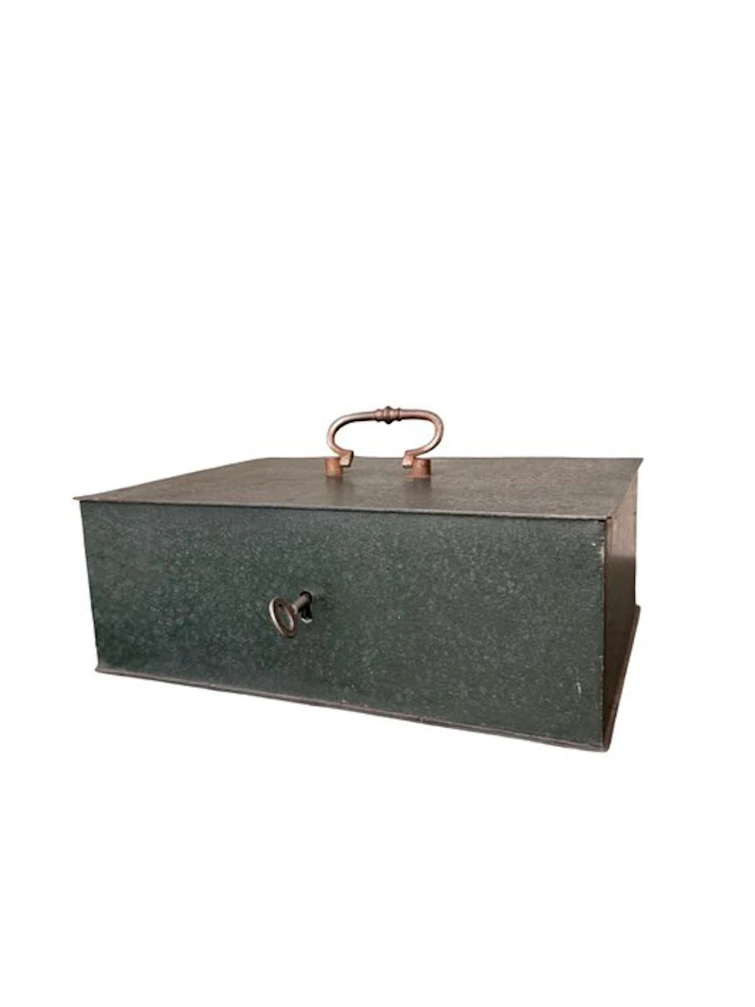 Dark Craquelé Steel Strongbox, circa 1950 - Strongbox - Steel
