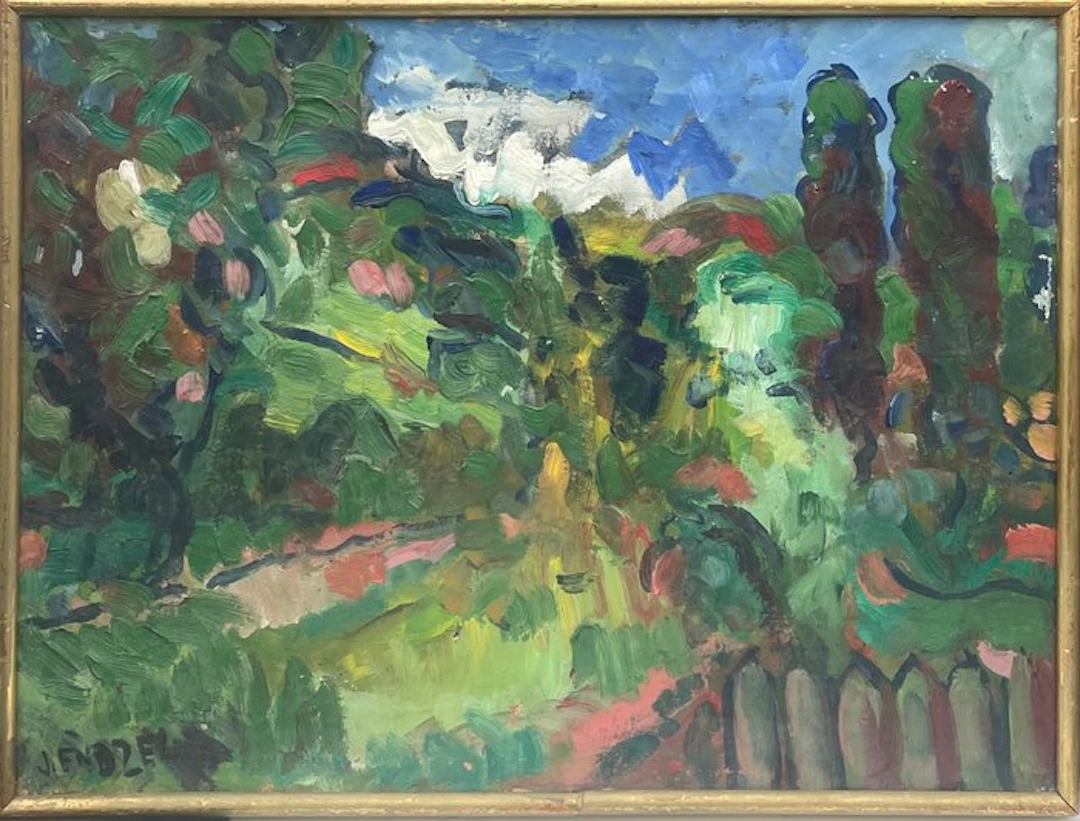 Jacques Endzel (1927-2014) - Paysage de Provence (Vendu sans prix de reserve).