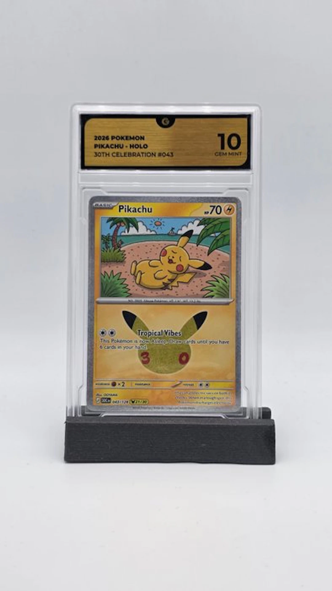 Pokémon - 1 Graded card - Pikachu 043 Holo - GG 10 - Mega Evolution