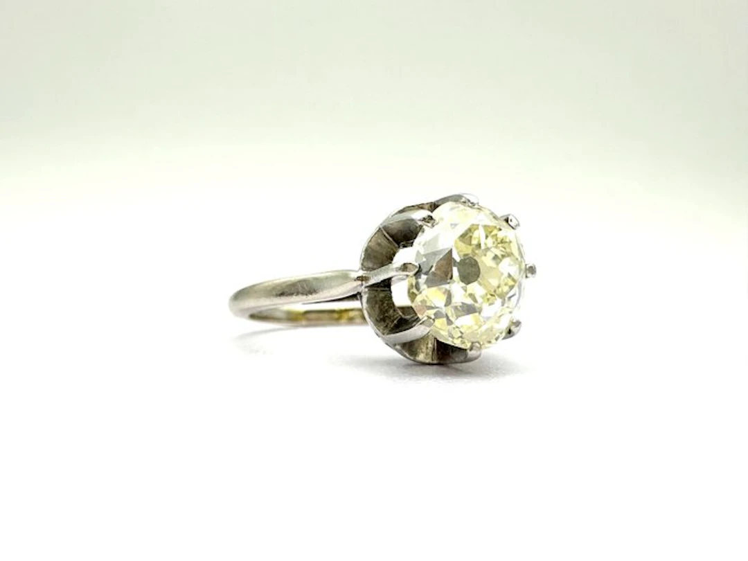 Ring - 18 kt. White gold, Platinum - 2.50ct. tw. Diamond (Natural)