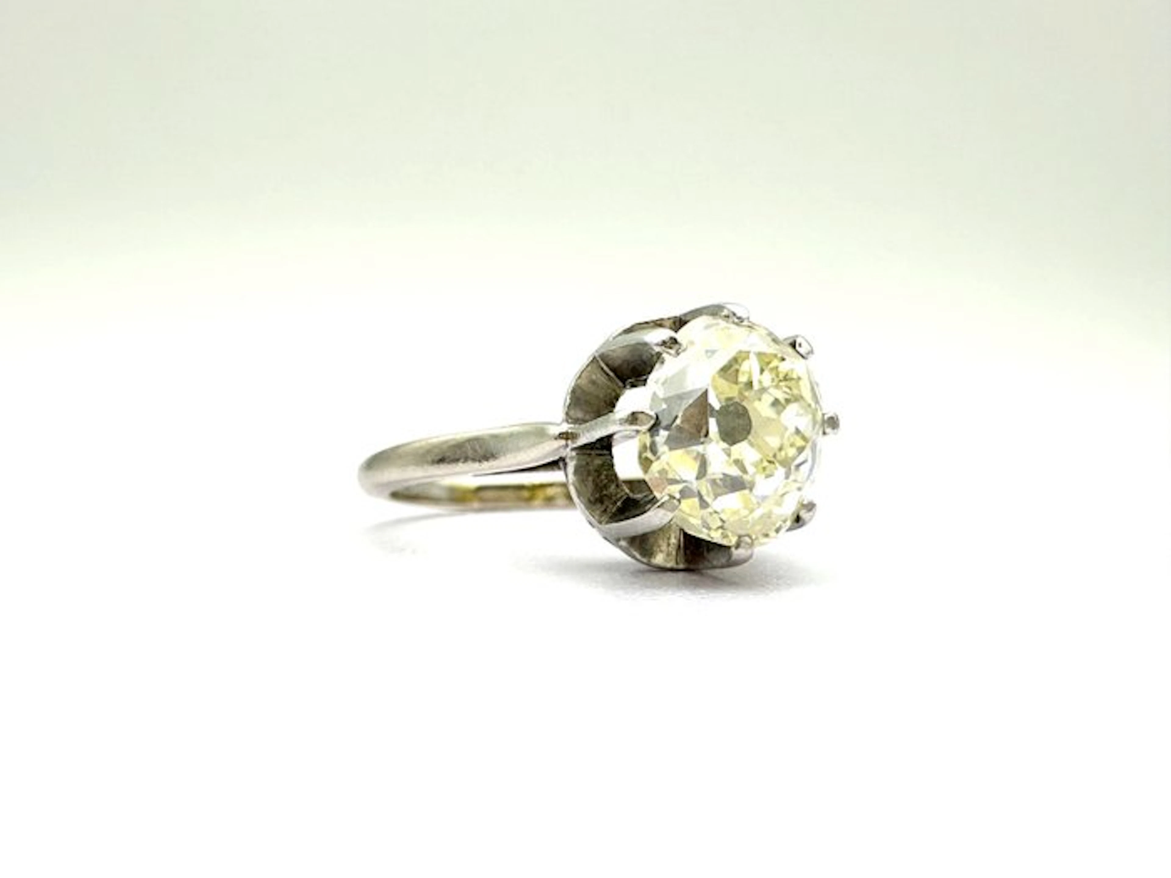 Ring - 18 kt. White gold, Platinum - 2.50ct. tw. Diamond (Natural)