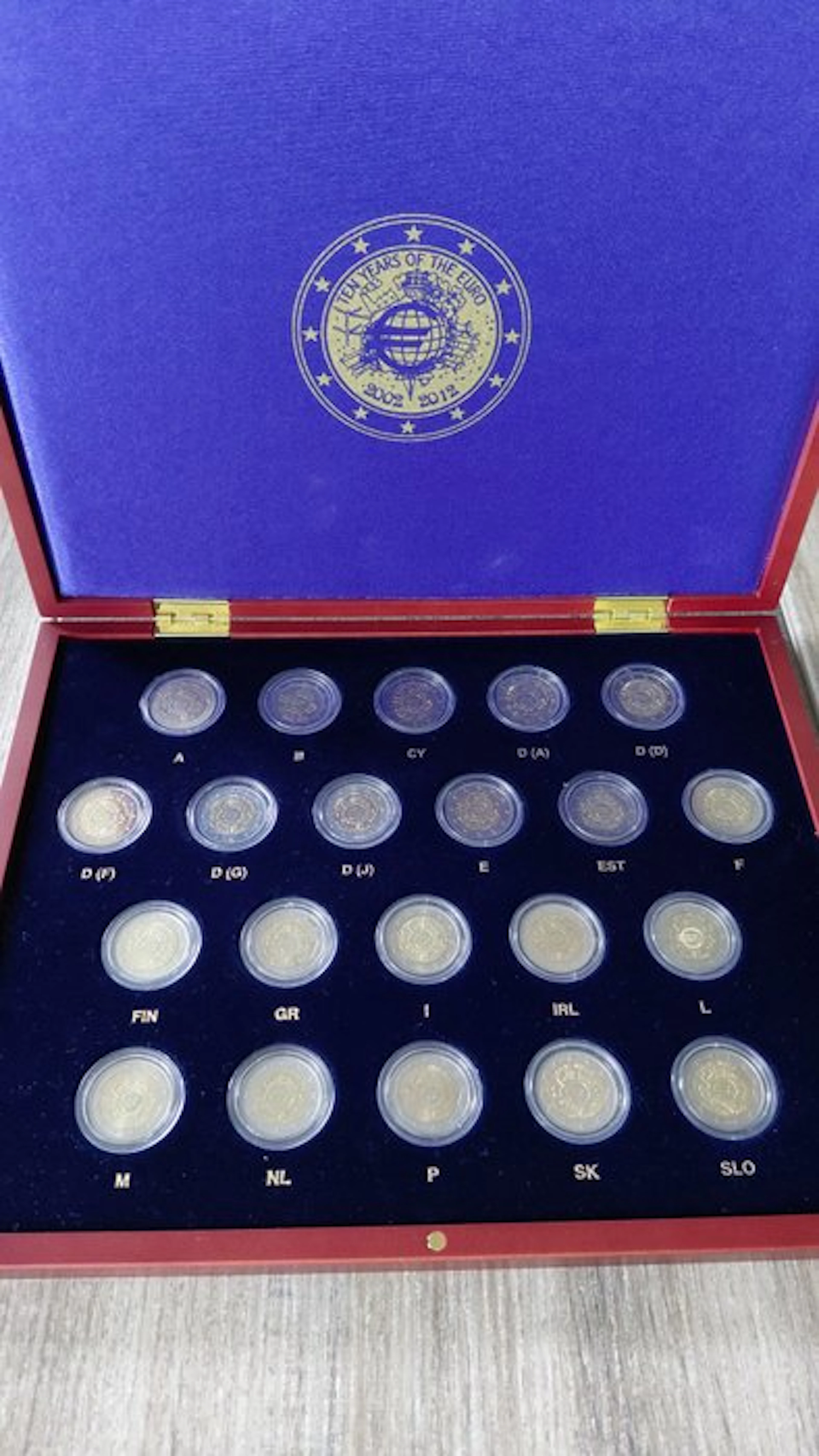 Europe. 2 Euro 2012 "10 Years of Euro" (21 coins + box) (No reserve price)