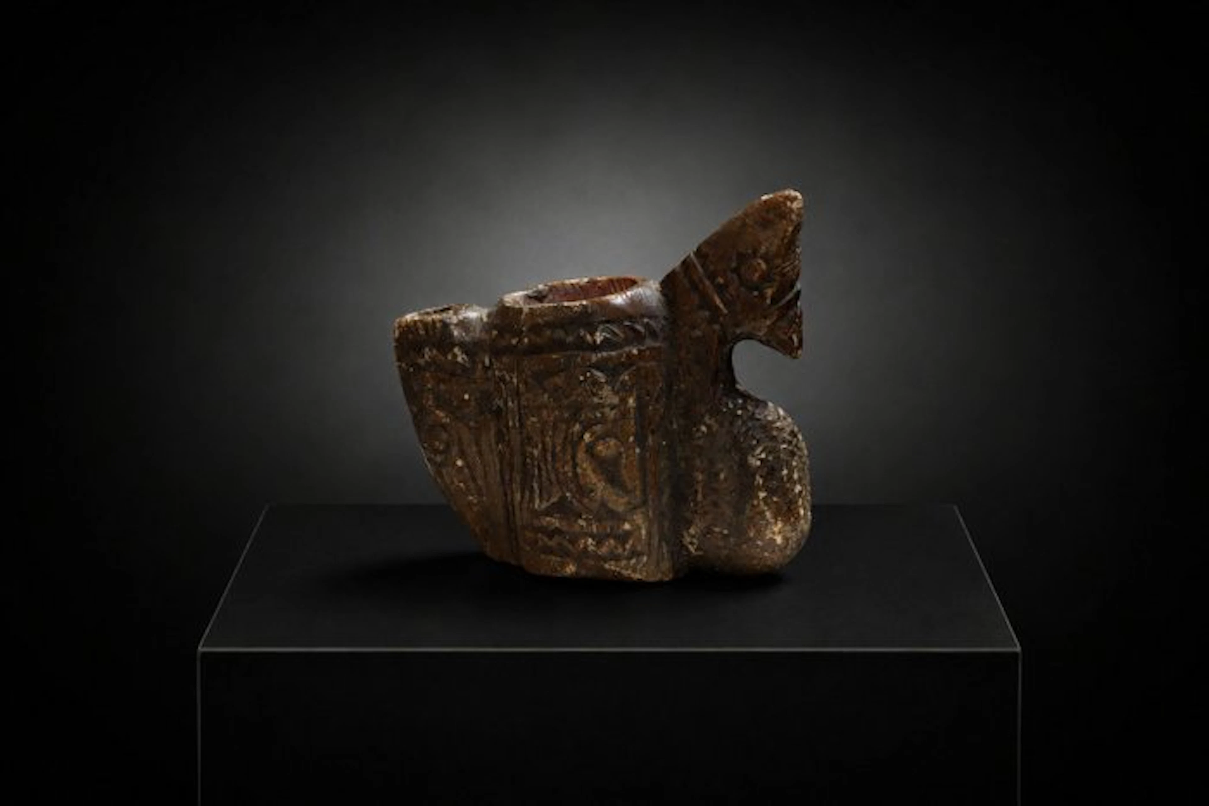 Islamic stone oil lamp - 11 cm