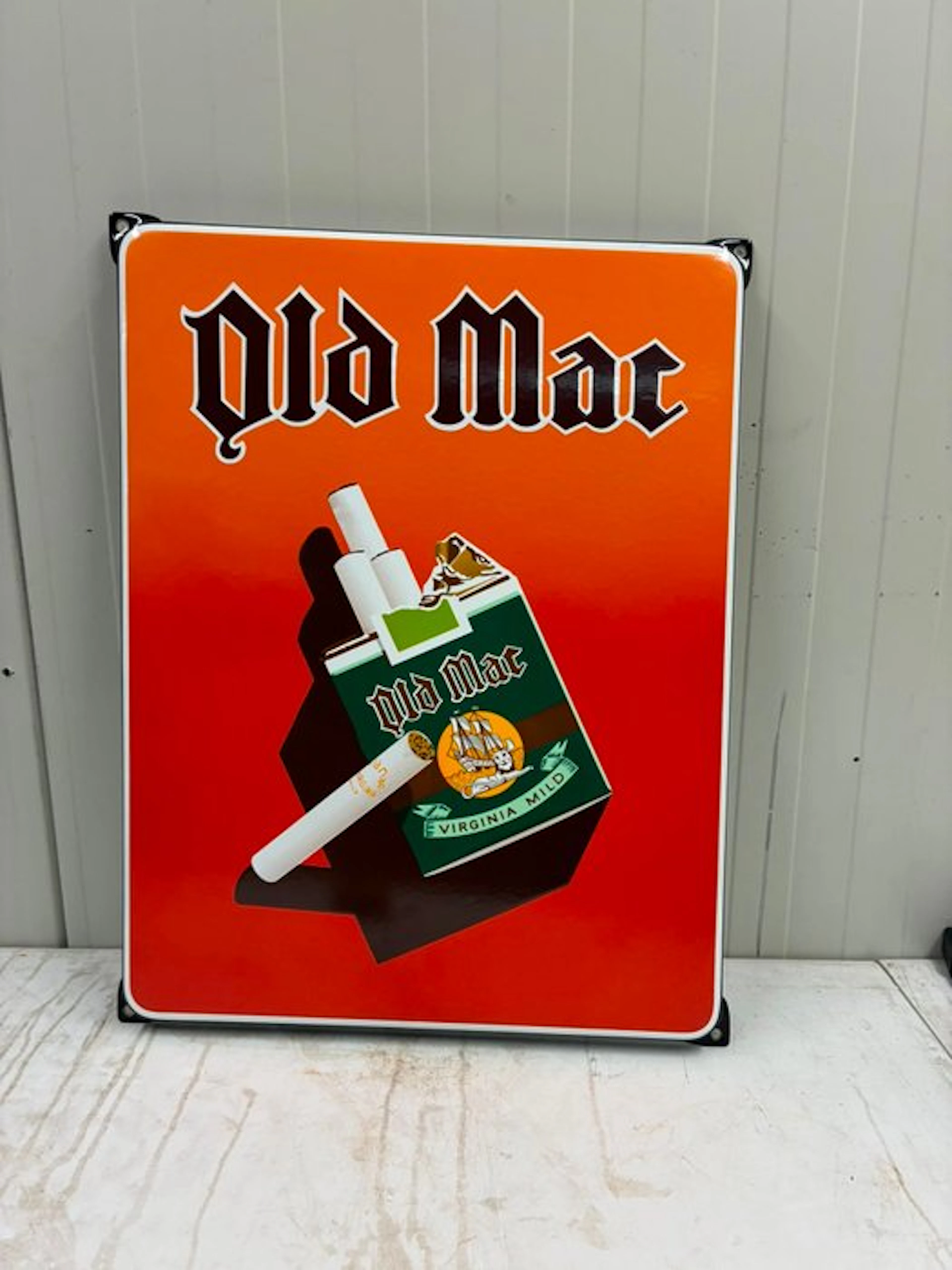 Old Mac Virginia Mild – Klassieke Tabaksreclame – Emaille...