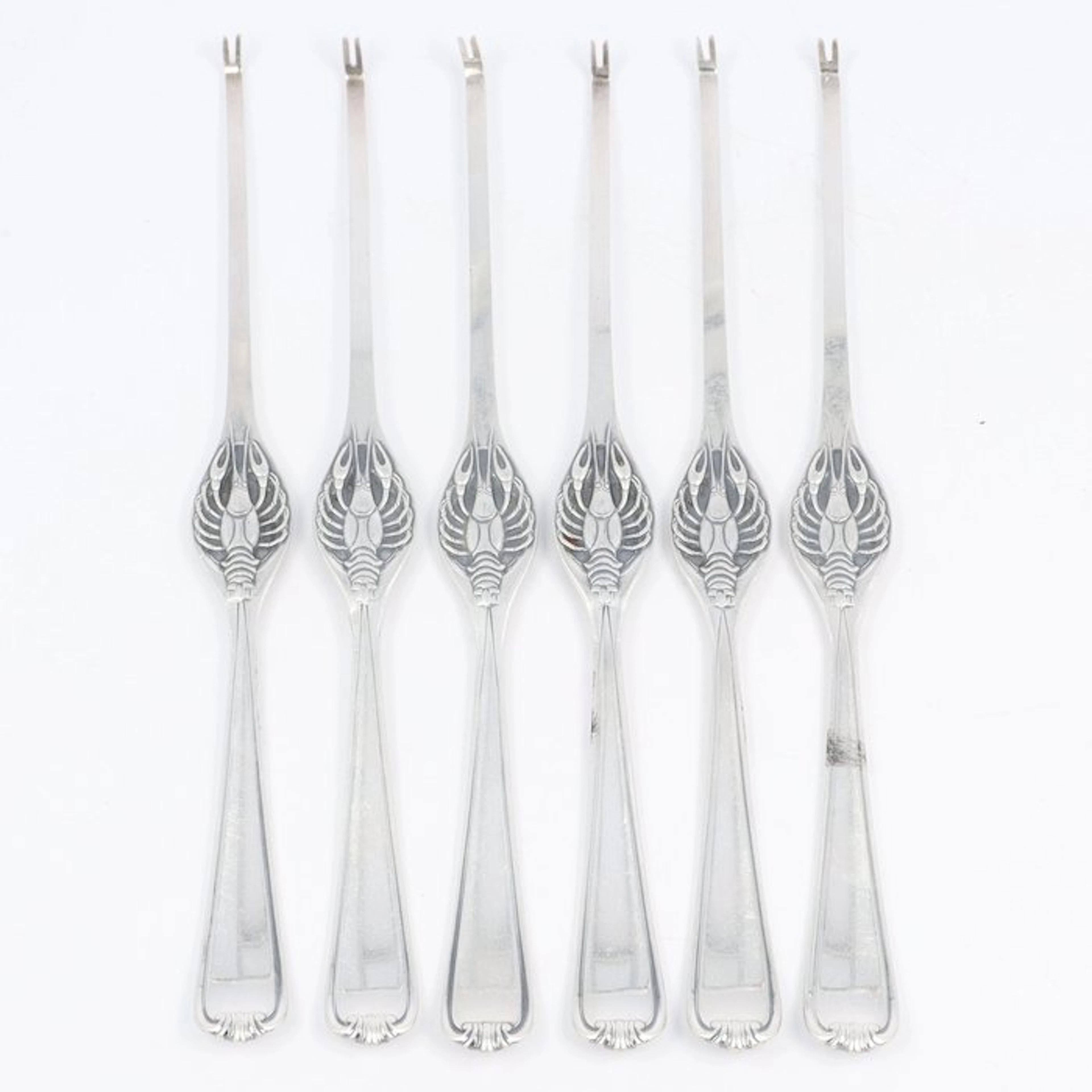 BSF - Kreeftvorken - Fork (6) - .800 silver