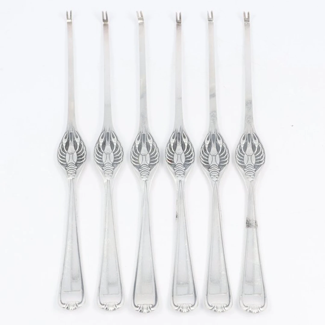 BSF - Kreeftvorken - Fork (6) - .800 silver
