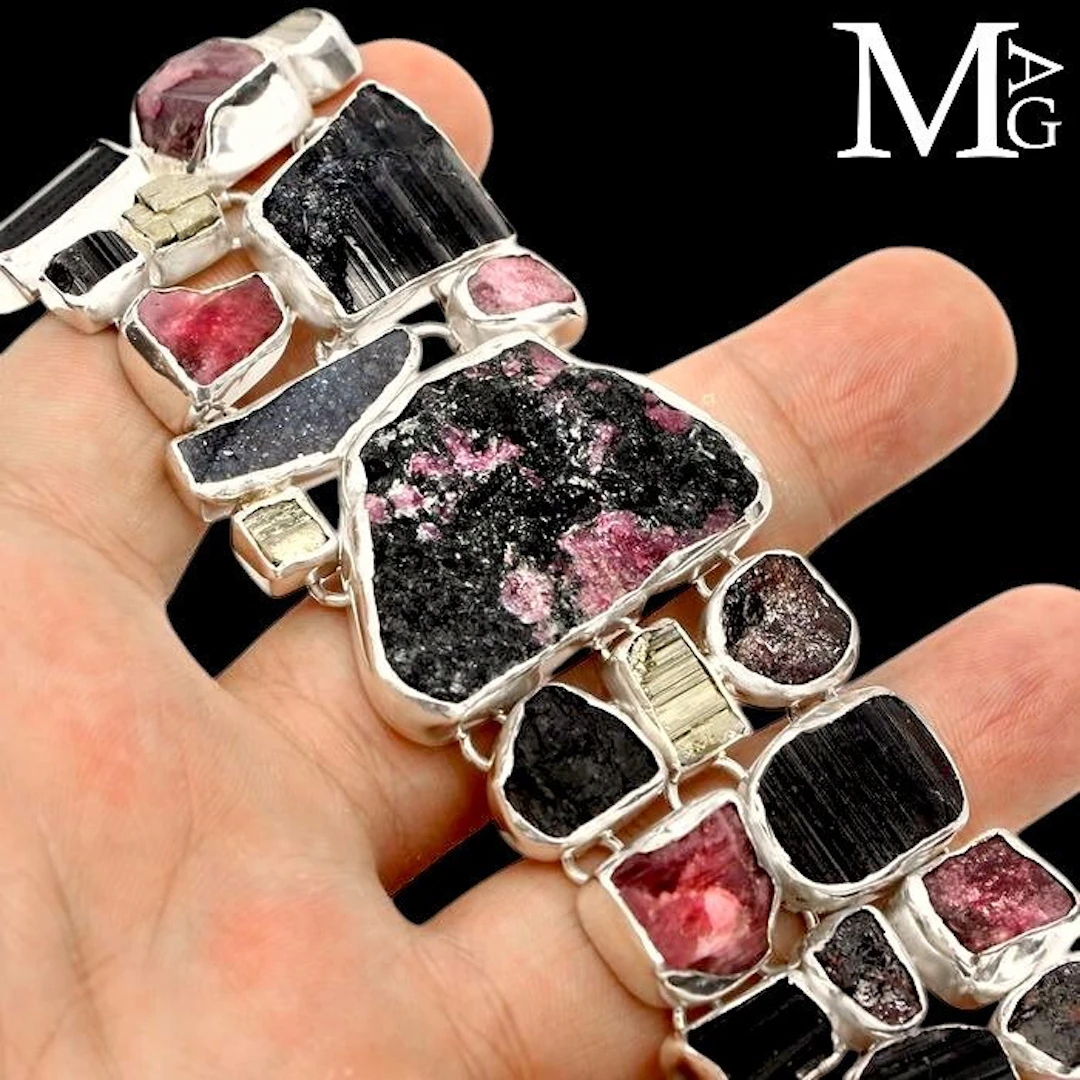 Black Tourmaline - Pink Tourmaline - Garnet