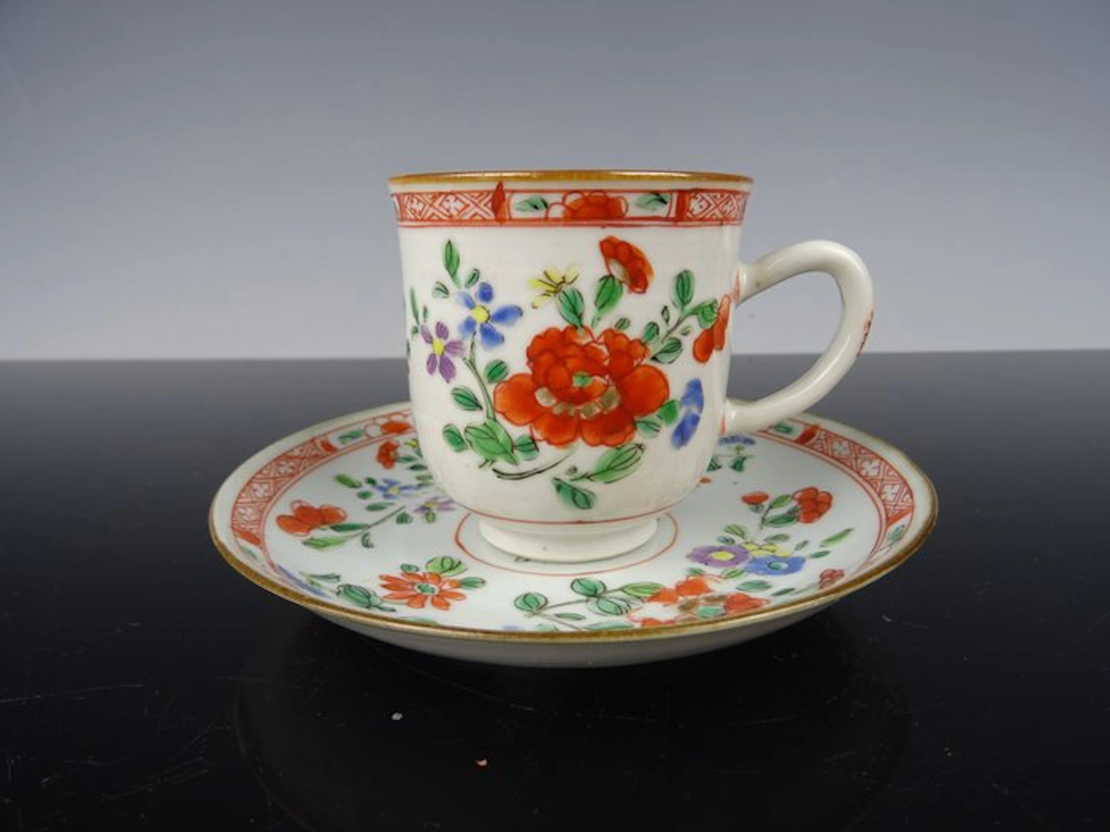 Cup and saucer - Porcelain - Qianlong 1736-1795