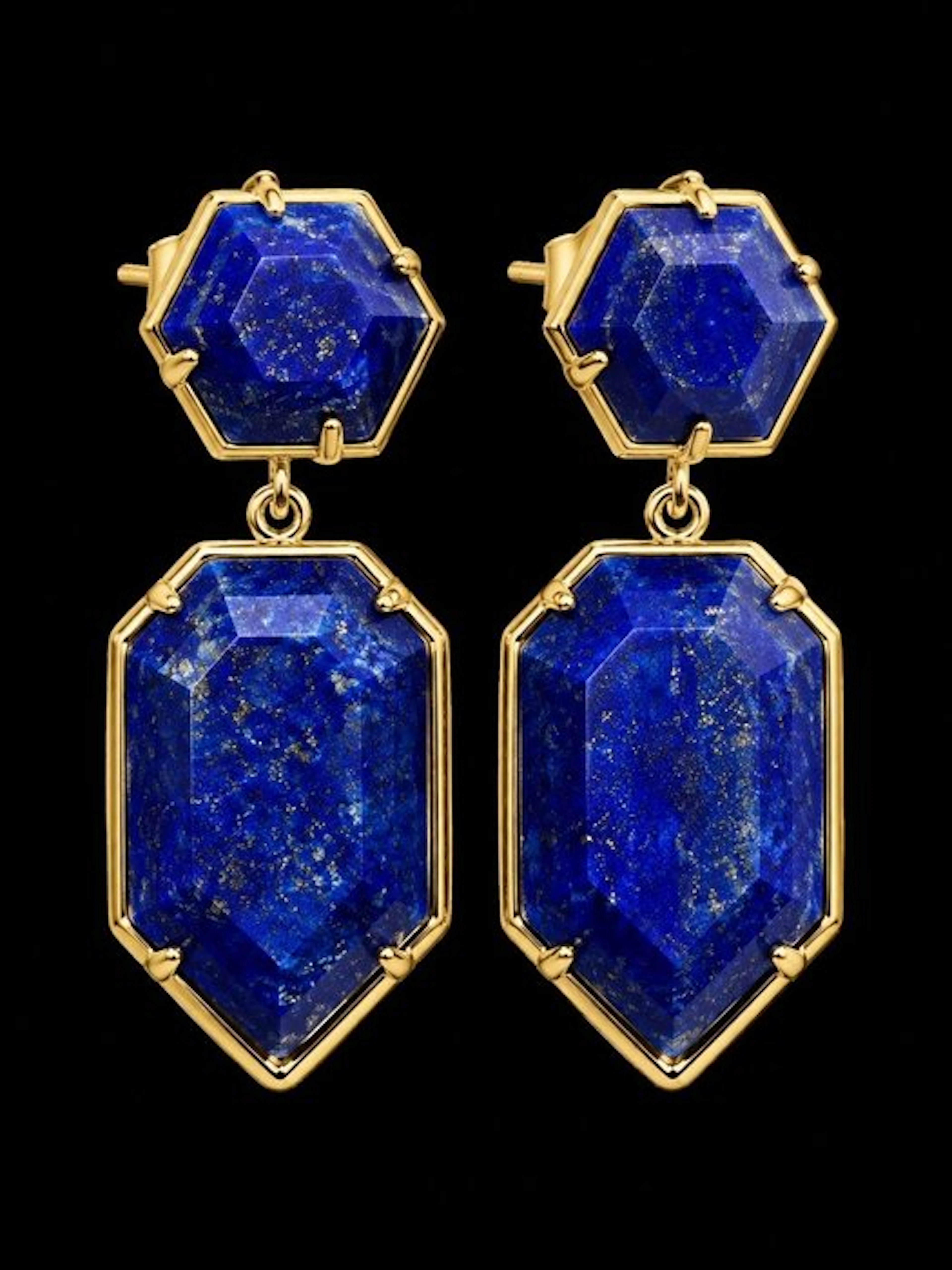 Exquisite Natural Lapis Lazuli Earrings - First-Quality...