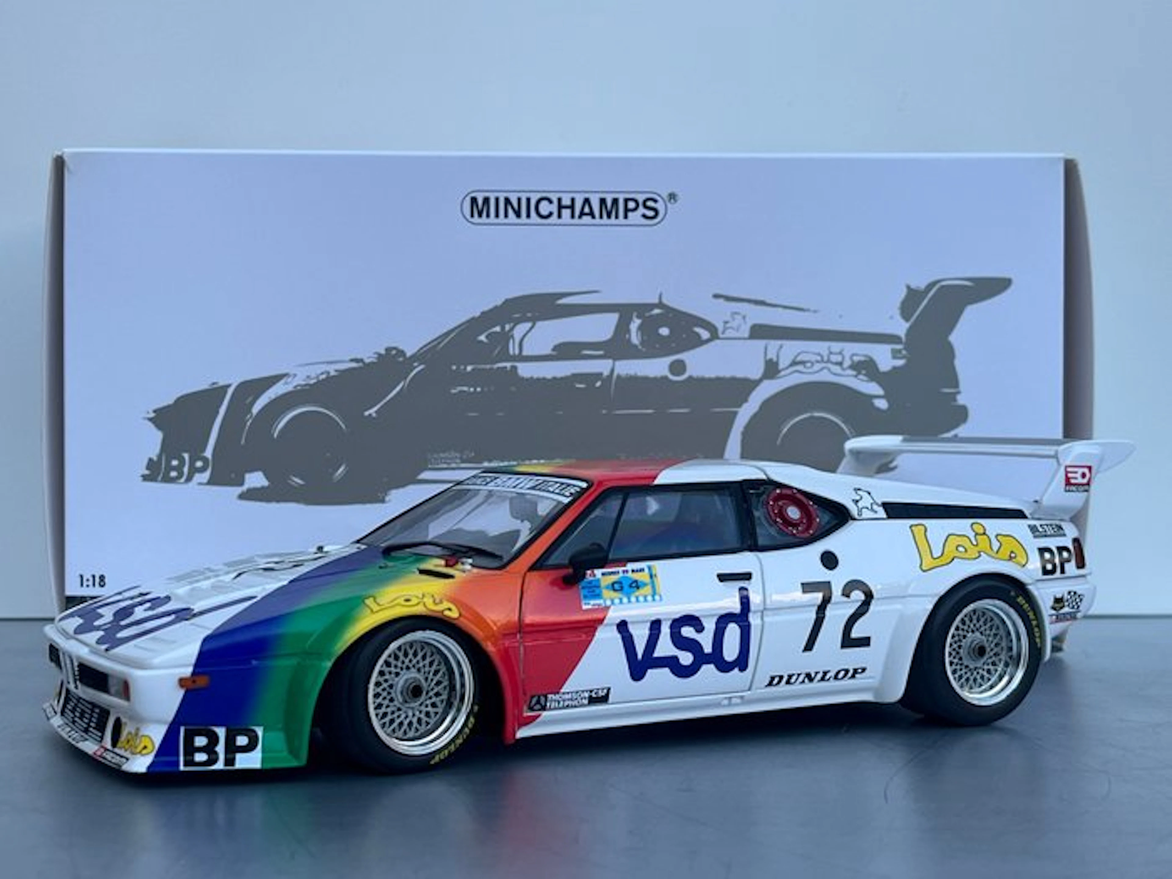 MiniChamps 1:18 - Model race car - BMW M1 Le Mans 1981...