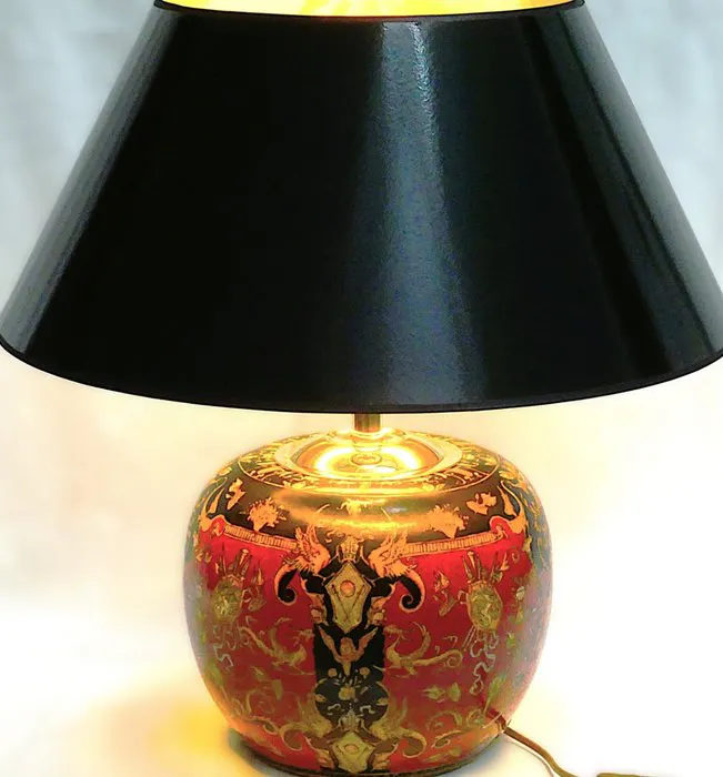 Lamp - Porcelain, Brass - made in Germany
