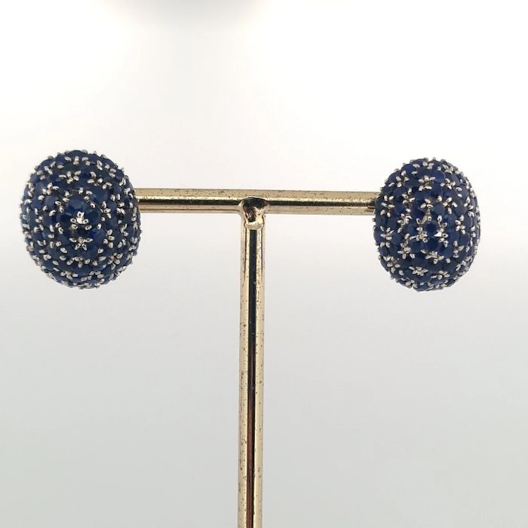 Earrings - 18 kt. White gold Sapphire