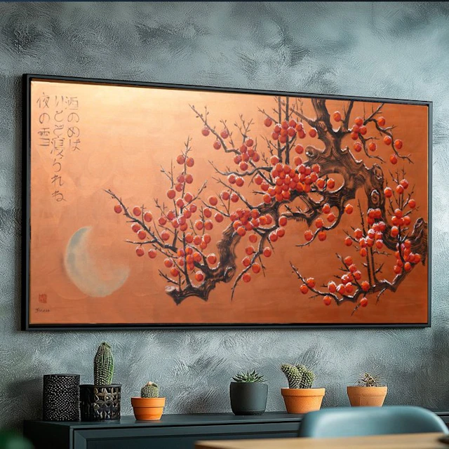 Ksavera - Japanese apple tree J580 - original painting XXL - 210cm