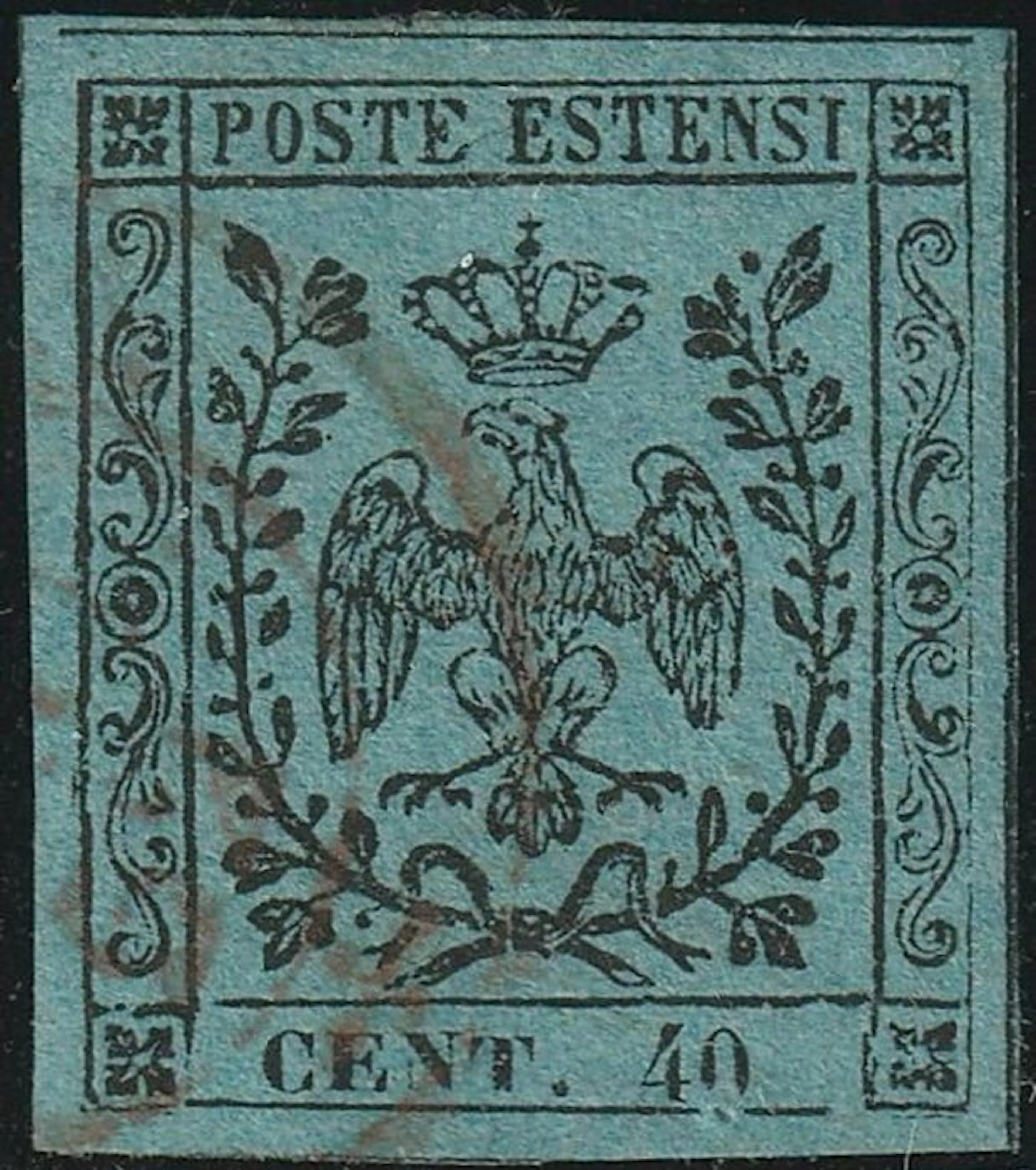 Italian Ancient States - Modena 1852 - 1st Issue 40 c