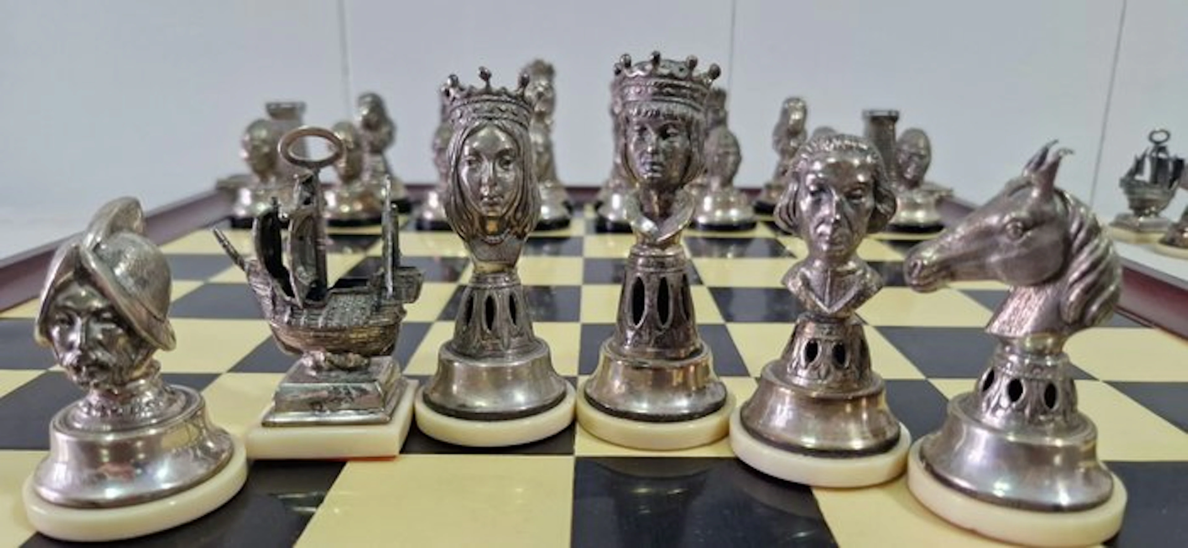 Chess set - Ajedrez de PLATA de Lujo vintage...