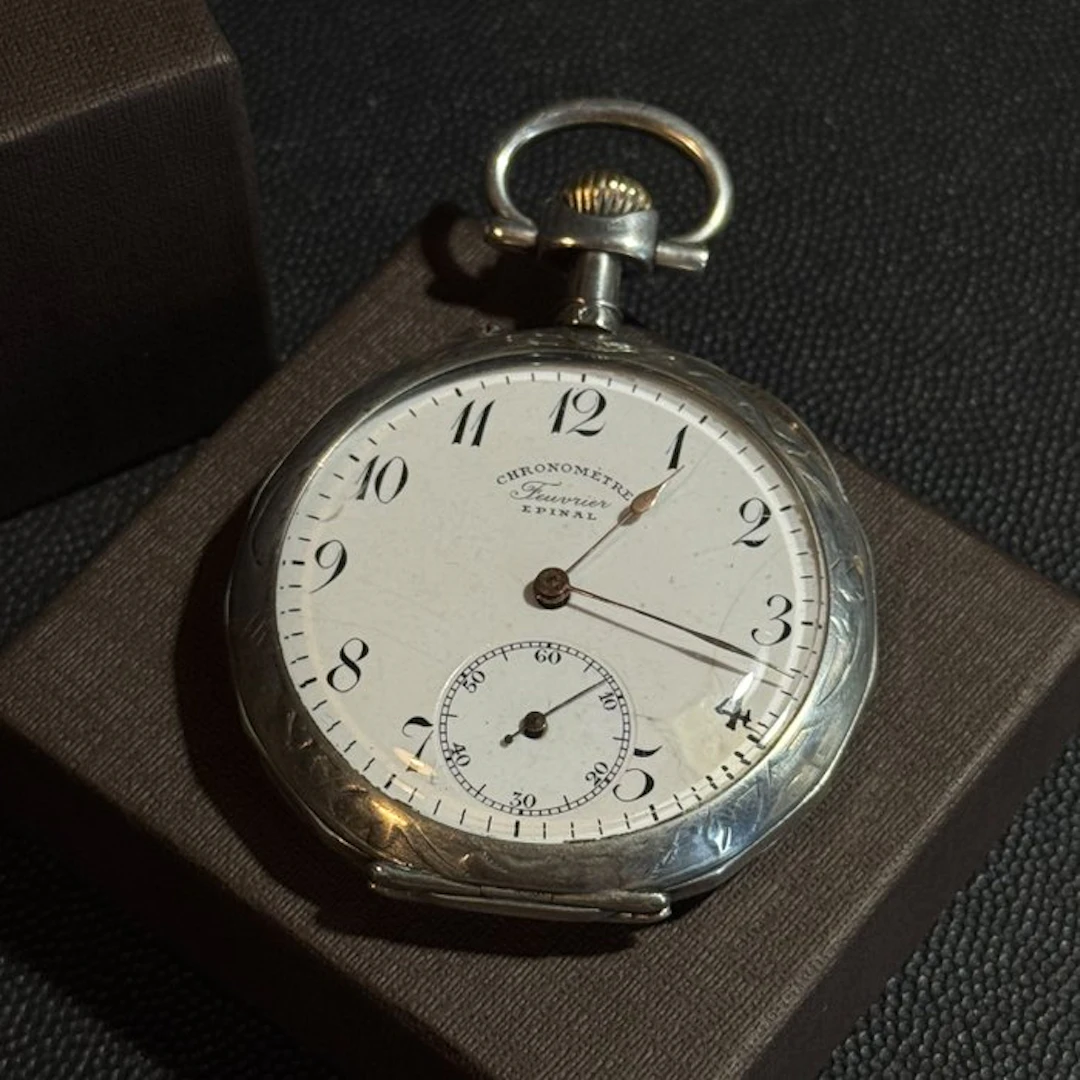 French Silver Pocket Watch – Chronomètre Feuvrier à...
