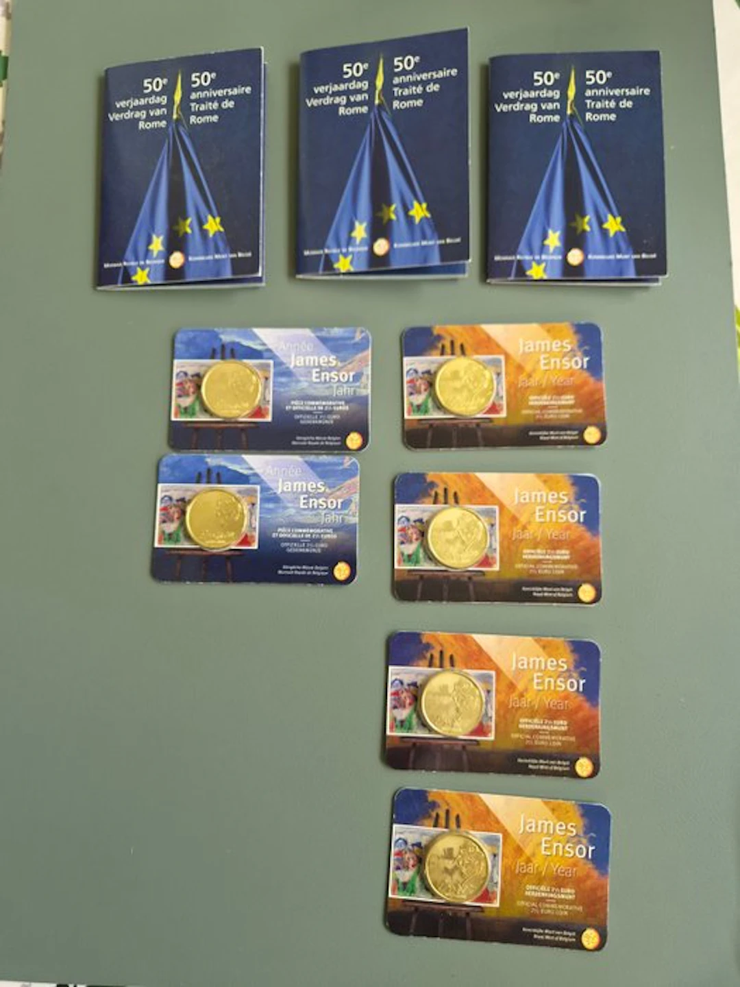 Belgium. 2 Euro / 2,5 Euro 2007/2024 (9 coincards) (No reserve price)
