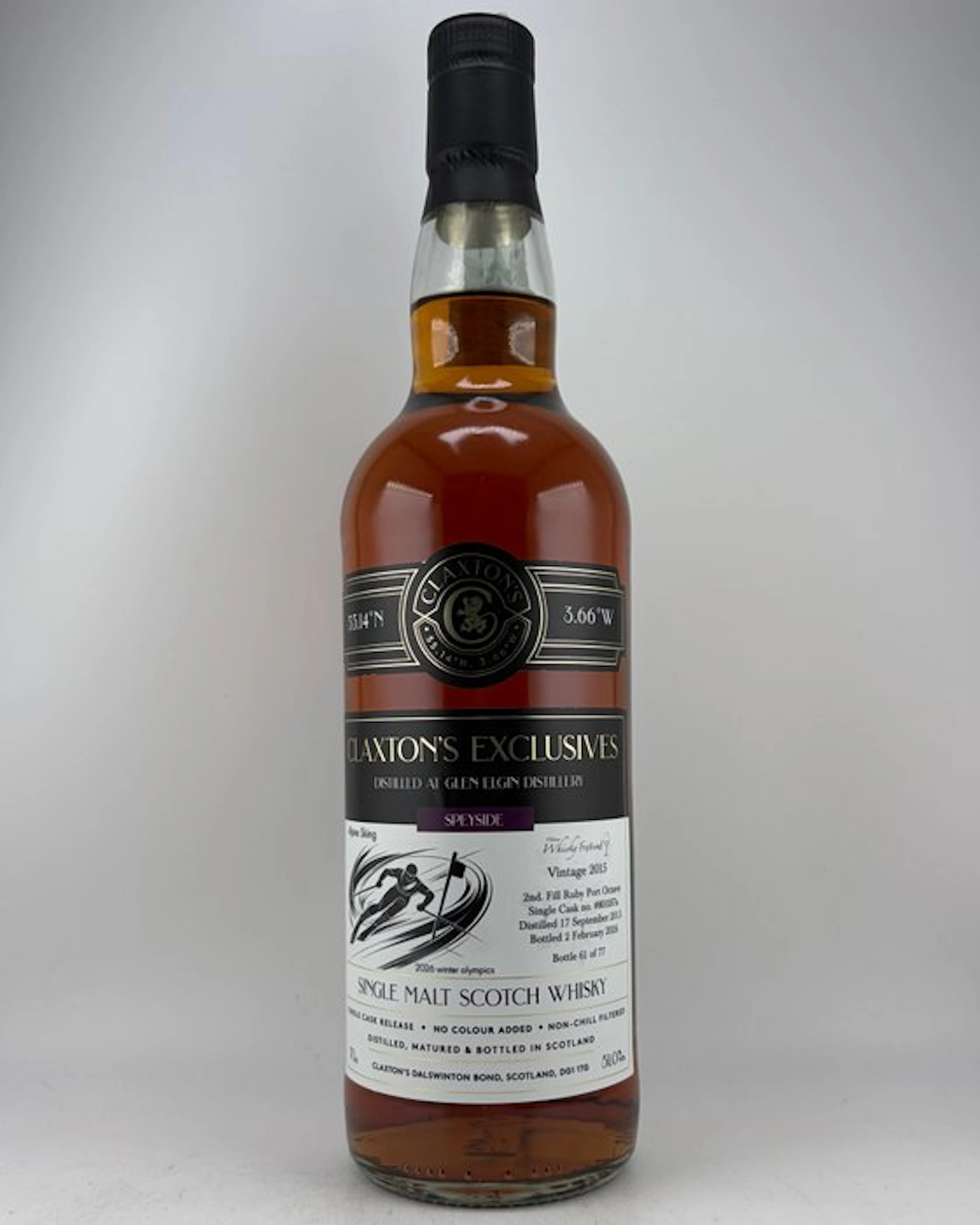 Glen Elgin 2015 Milano Whisky Festival Winter Olympics - Claxton's - b