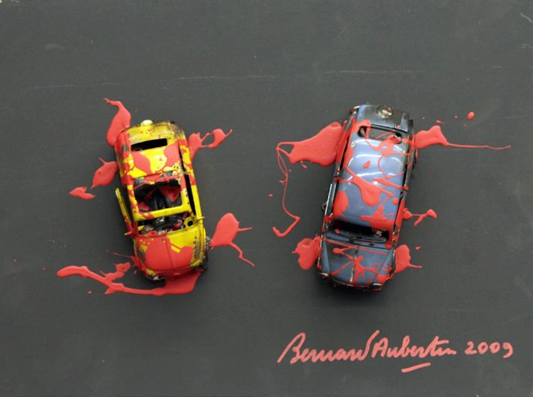 Bernard Aubertin (1934-2015) - Voiture Brulée