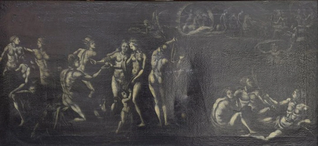 Italian school (XVII) - Giudizio di Paride - XL format