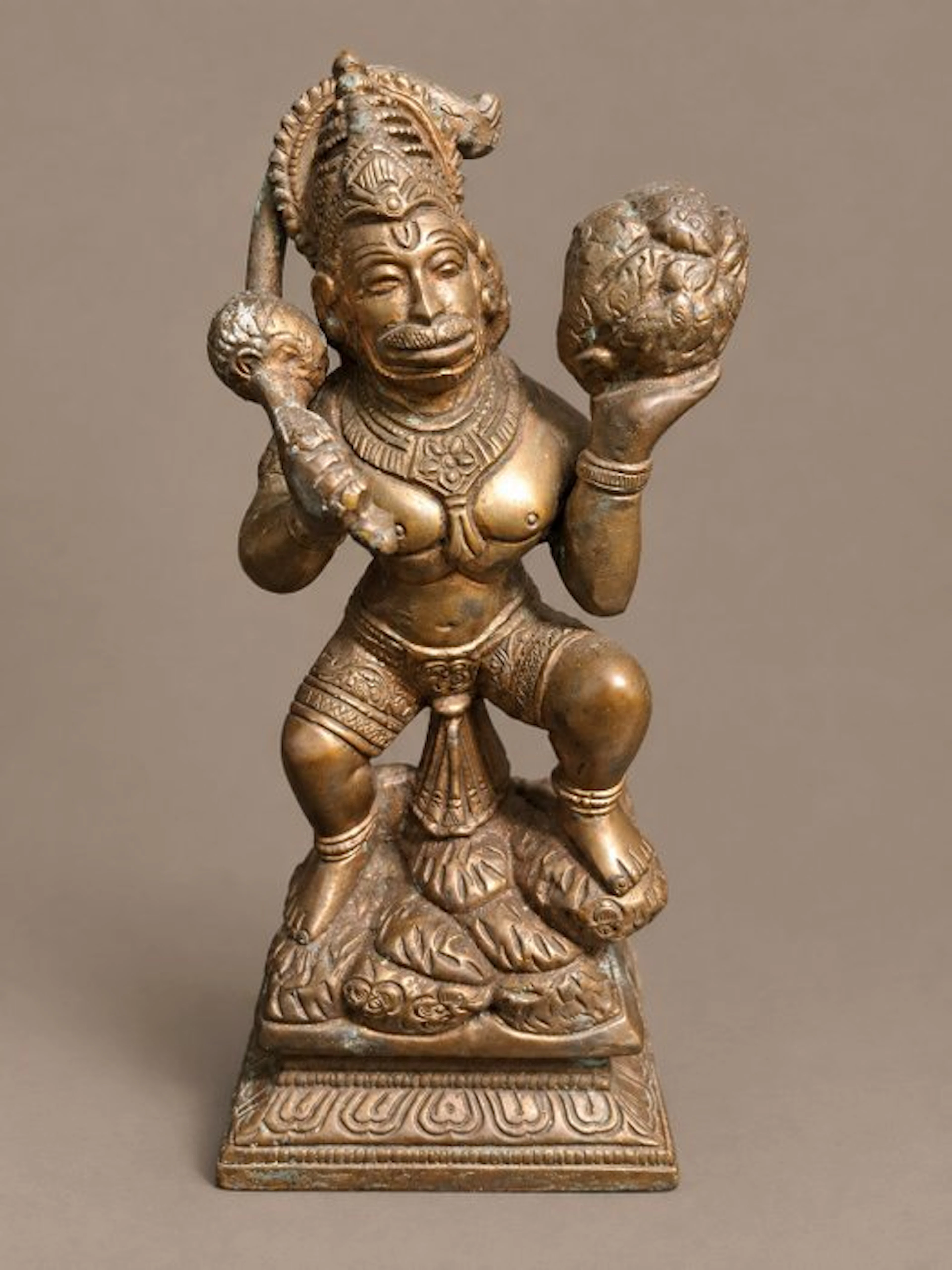 Statue, Lord Hanuman - 18 cm - Bronze