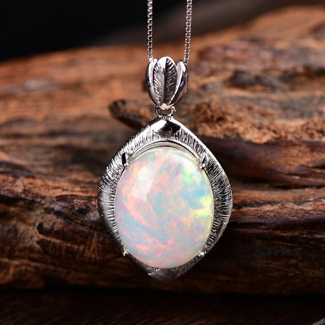 ALGT Certified - Highly Exclusive Natural Opal Pendant...