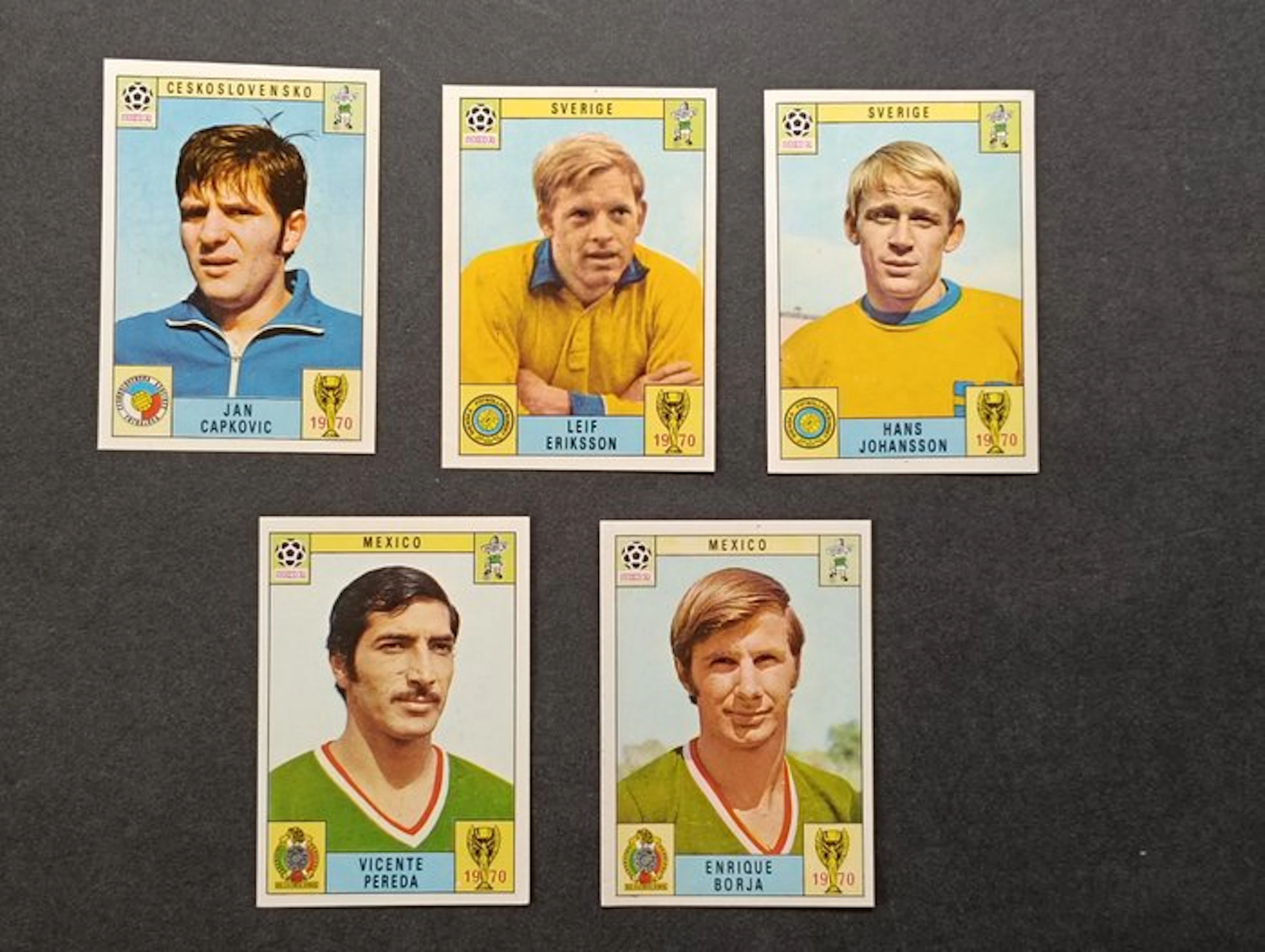 Panini Panini Mexico 70 - 5 Figurine Originali - Capkovic