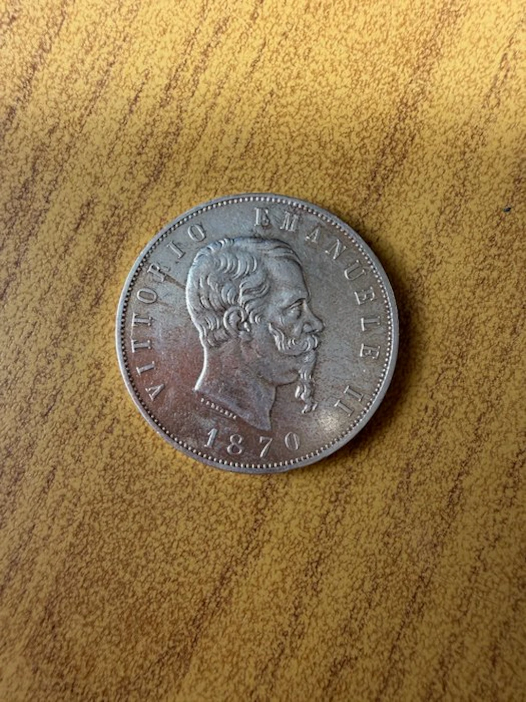 Italy, Kingdom Vittorio Emanuele II. 5 Lire 1870 - Milano (No reserve price)