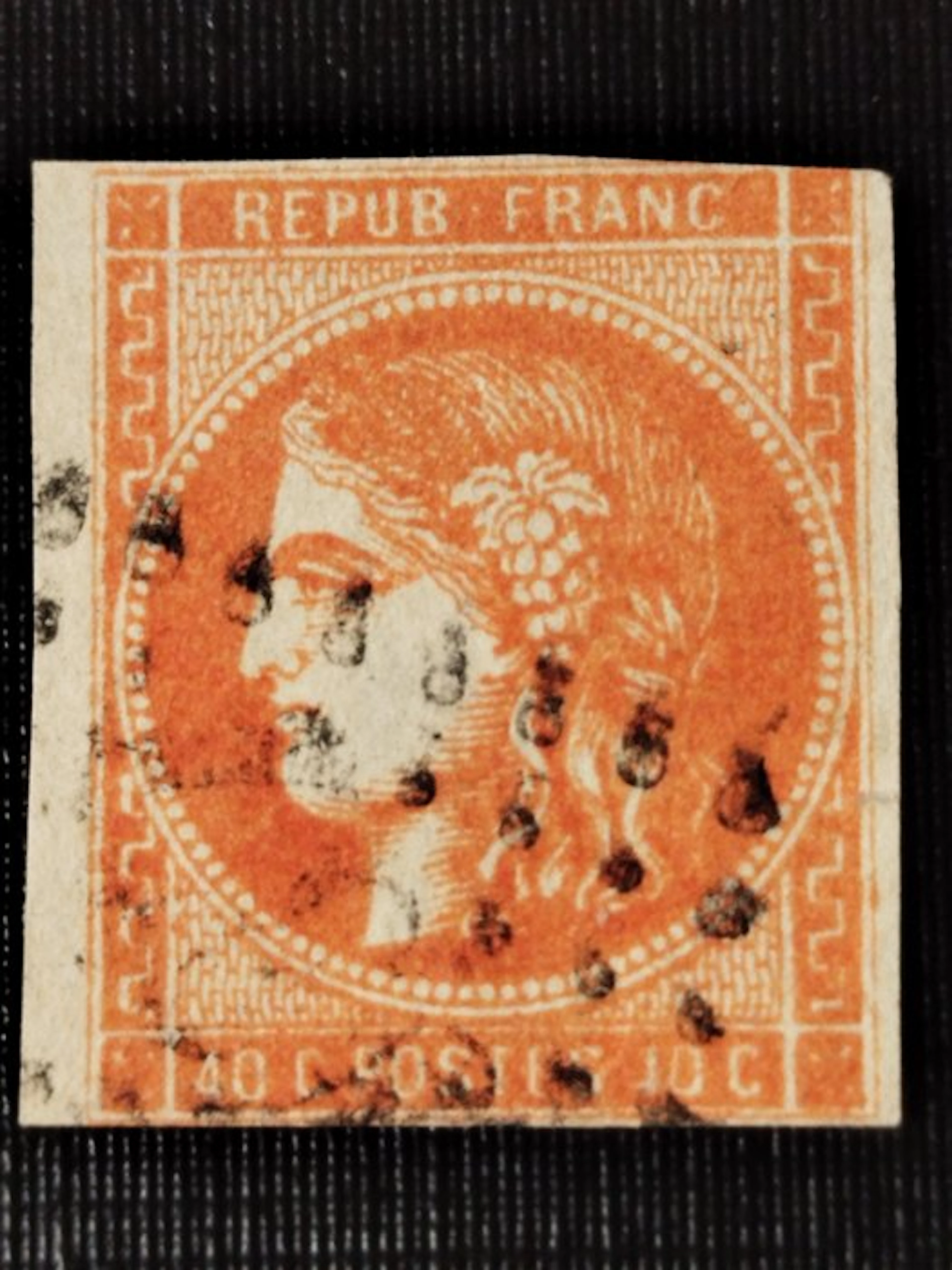 France 1849 - Cérès 40 cl orange