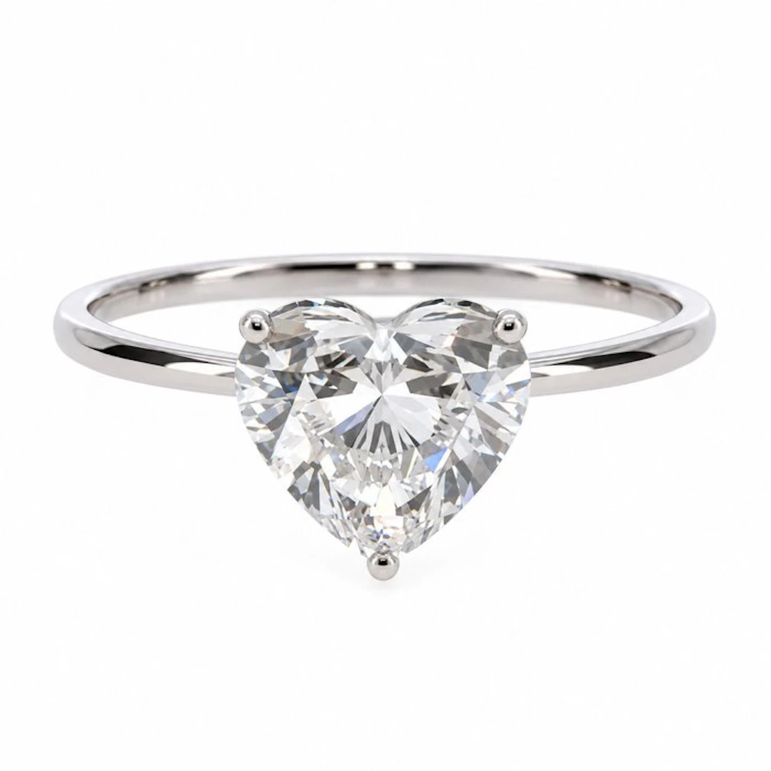 No reserve price - Ring - 14 kt. White gold - 2.00ct. tw. Diamond (Lab-grown)