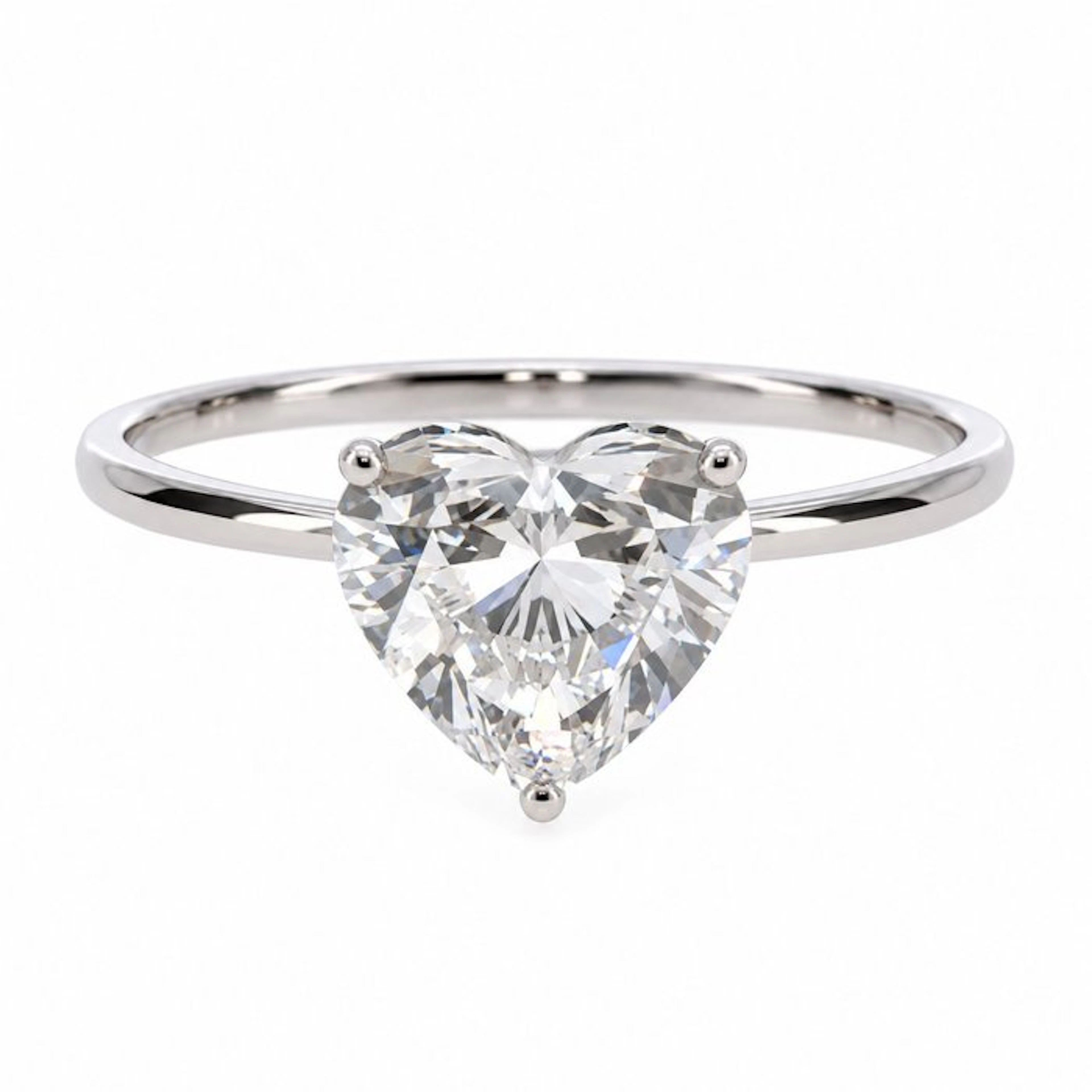 No reserve price - Ring - 14 kt. White gold - 2.00ct. tw. Diamond (Lab-grown)