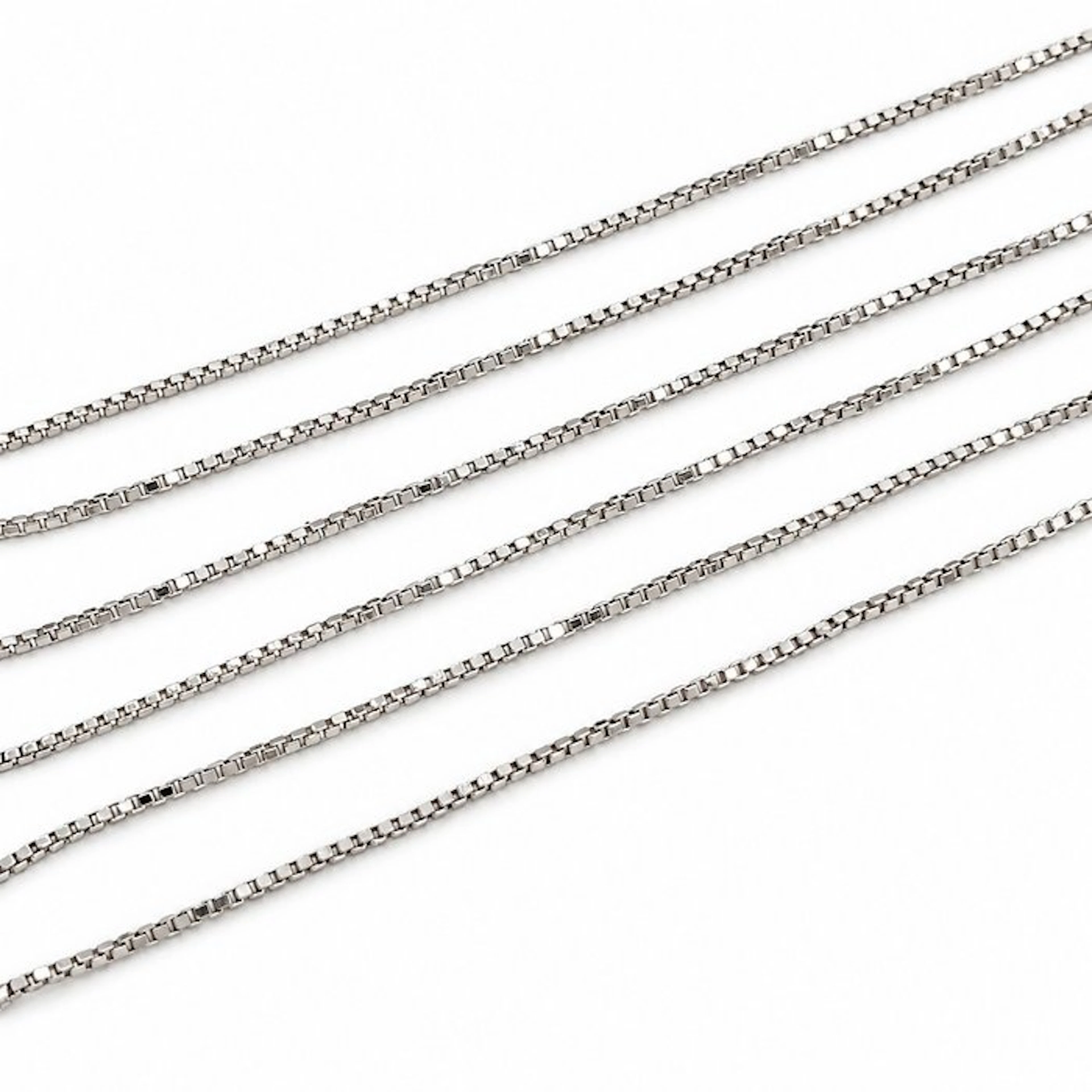 No reserve price - Necklace - 18 kt. White gold - Made in Italy - Handmade