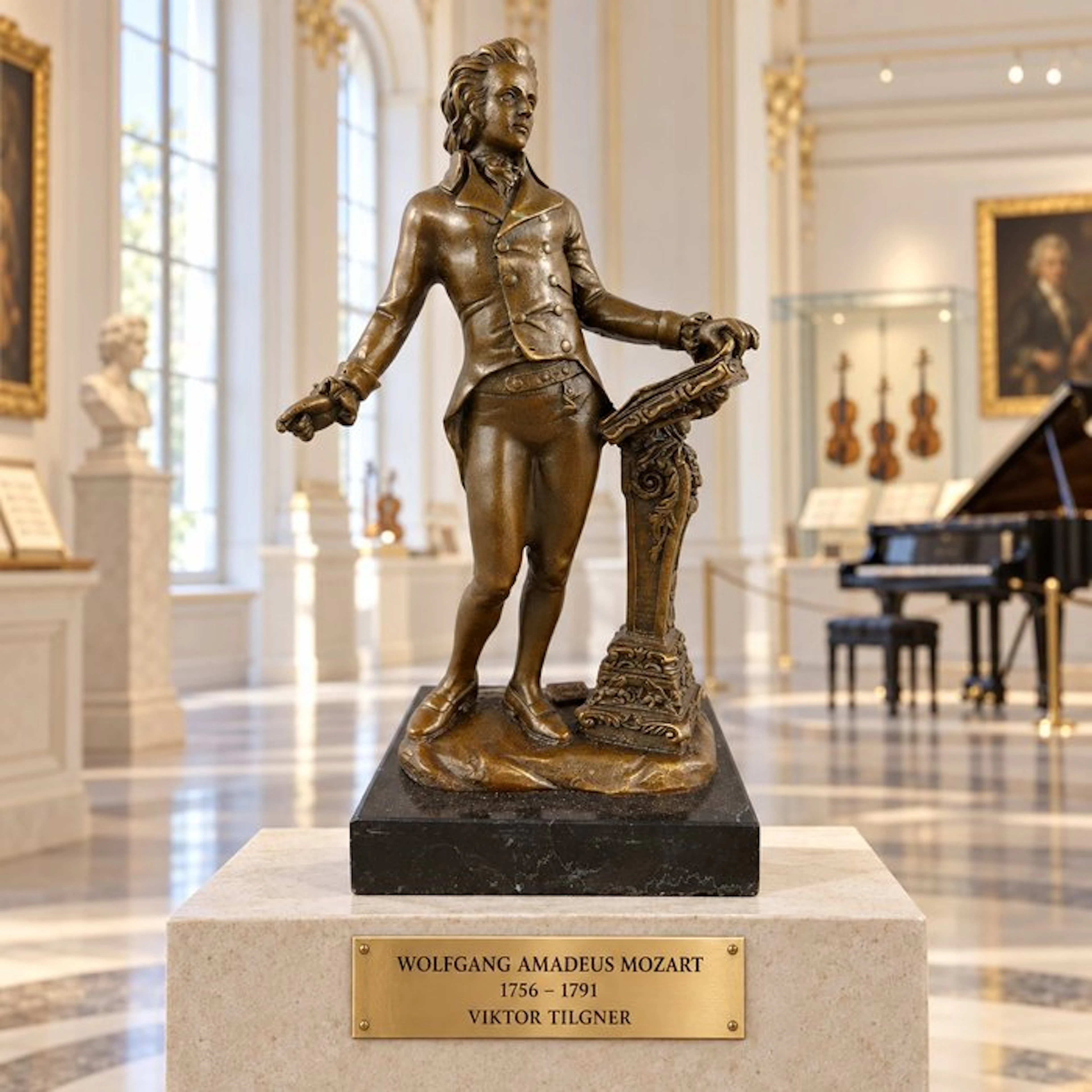 J.B.Deposee- ***WOLFGANG AMADEUS MOZART***Bronzeskulptur...