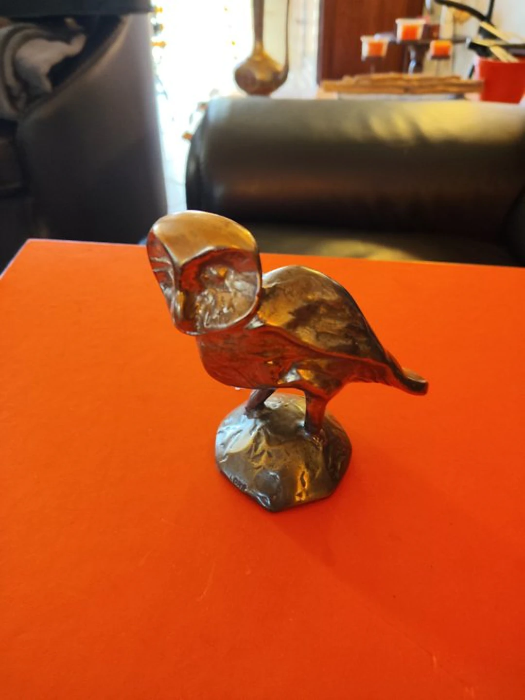 Figurine - Le hibou - Gilt bronze