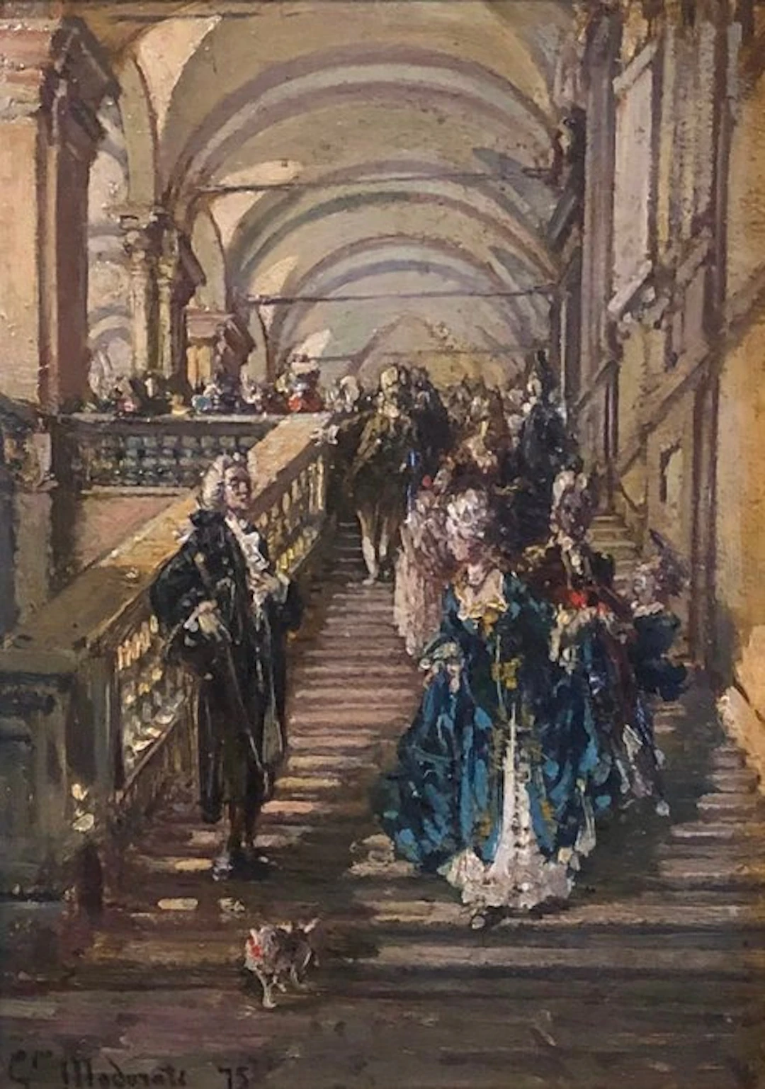 Giuseppe Modorati (1827-1905) - Poeta Parini con personaggi