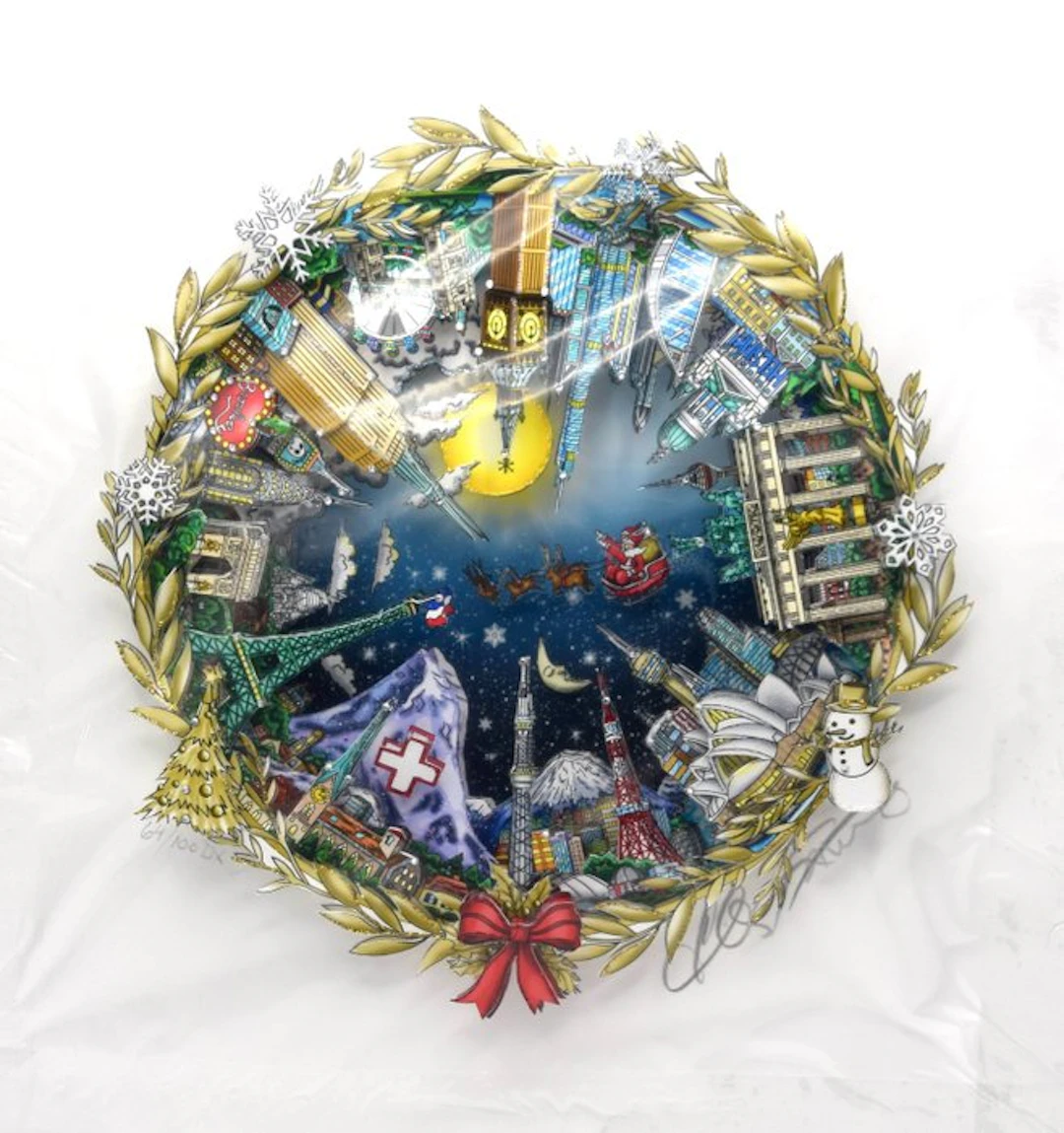 Charles Fazzino (1955) - Santa Claus Around the World