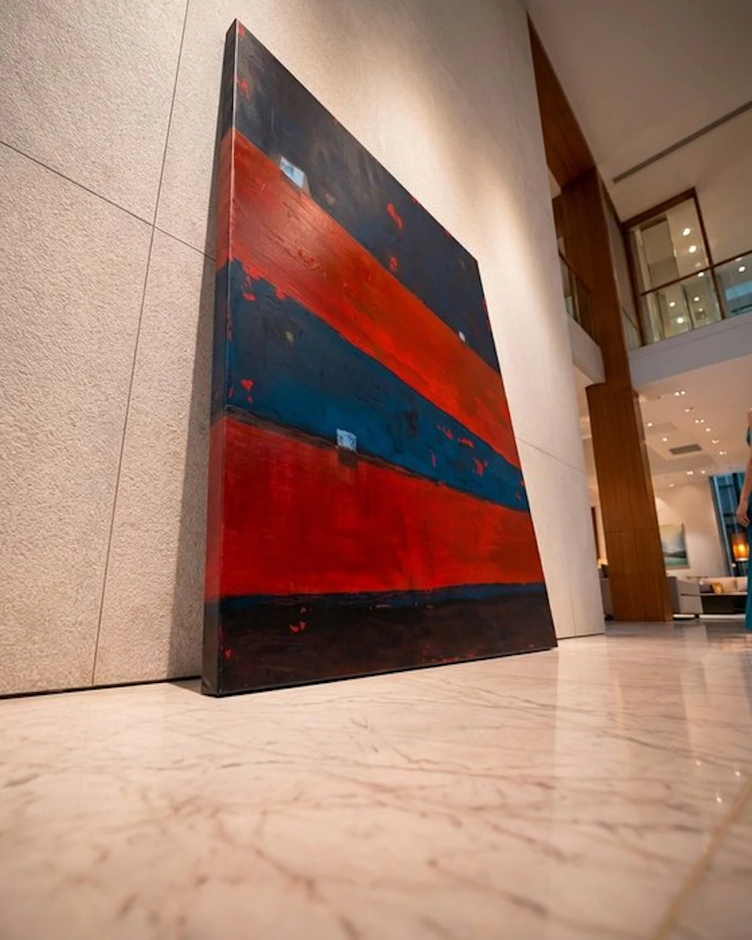 Maurizio Valch (1972) - (XL) STATIO · Oblique Tensions on Indigo and Crimson