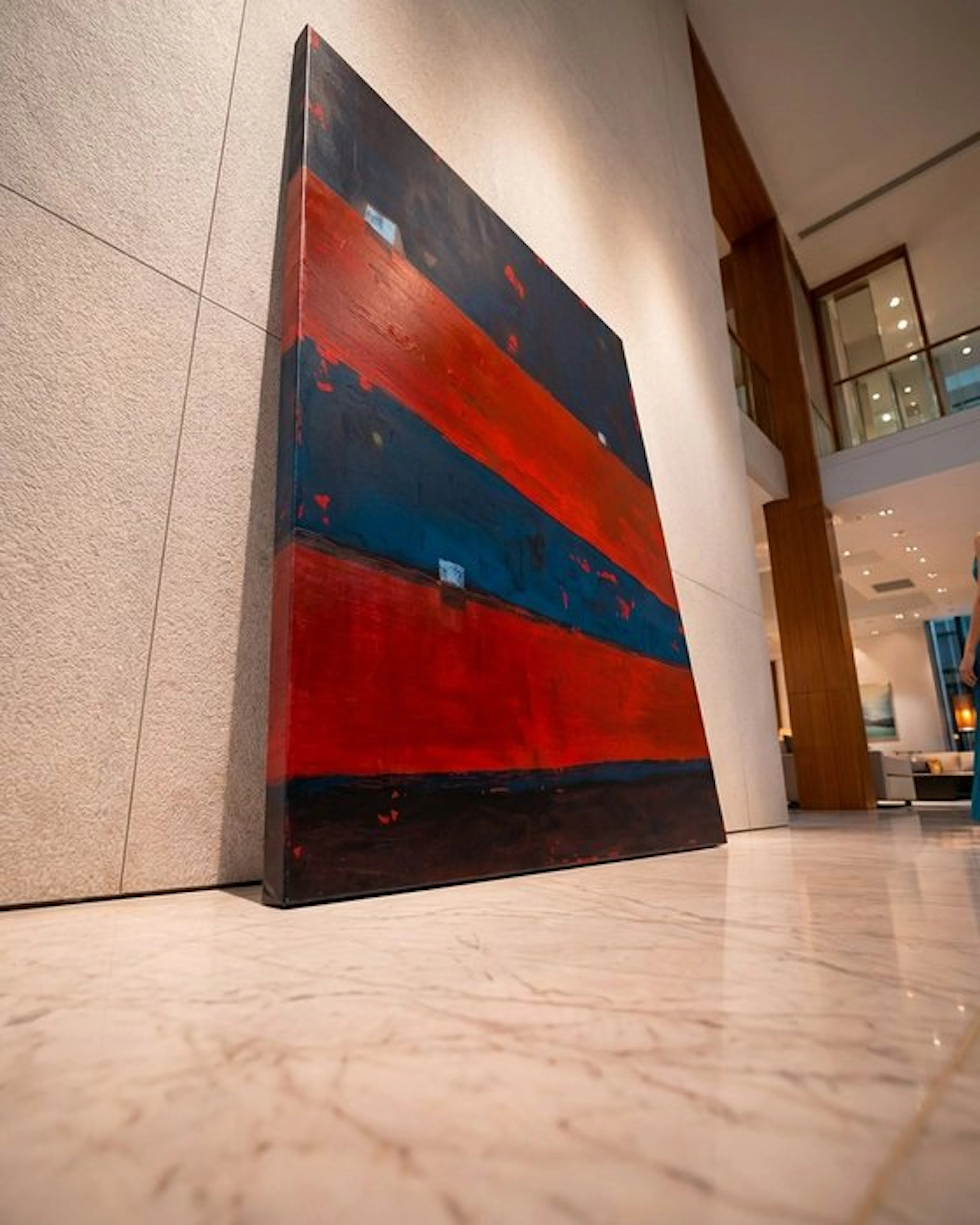 Maurizio Valch (1972) - (XL) STATIO · Oblique Tensions on Indigo and Crimson