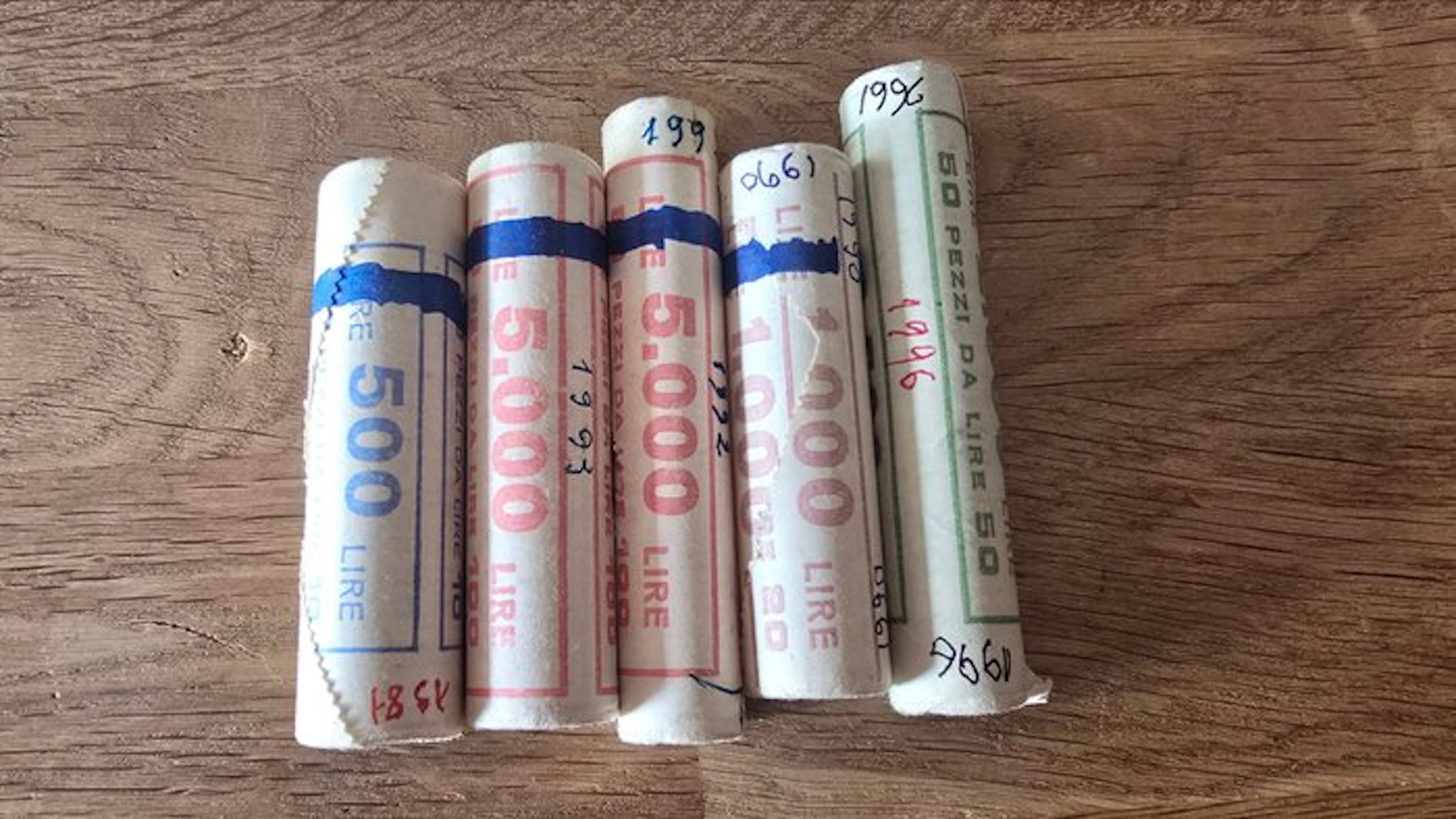 Italy. Lotto 5 Rotolini Banca d'Italia 1980-1992...
