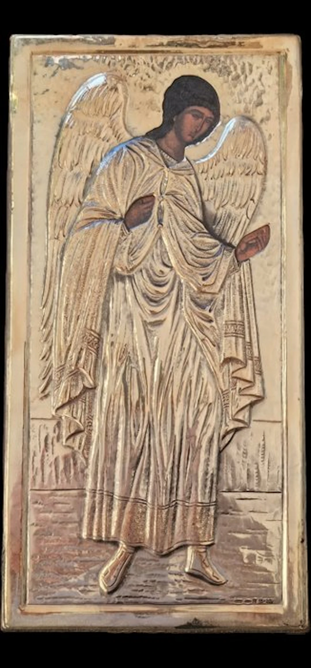 Icon - Archangel Michael - Silverplated, Wood