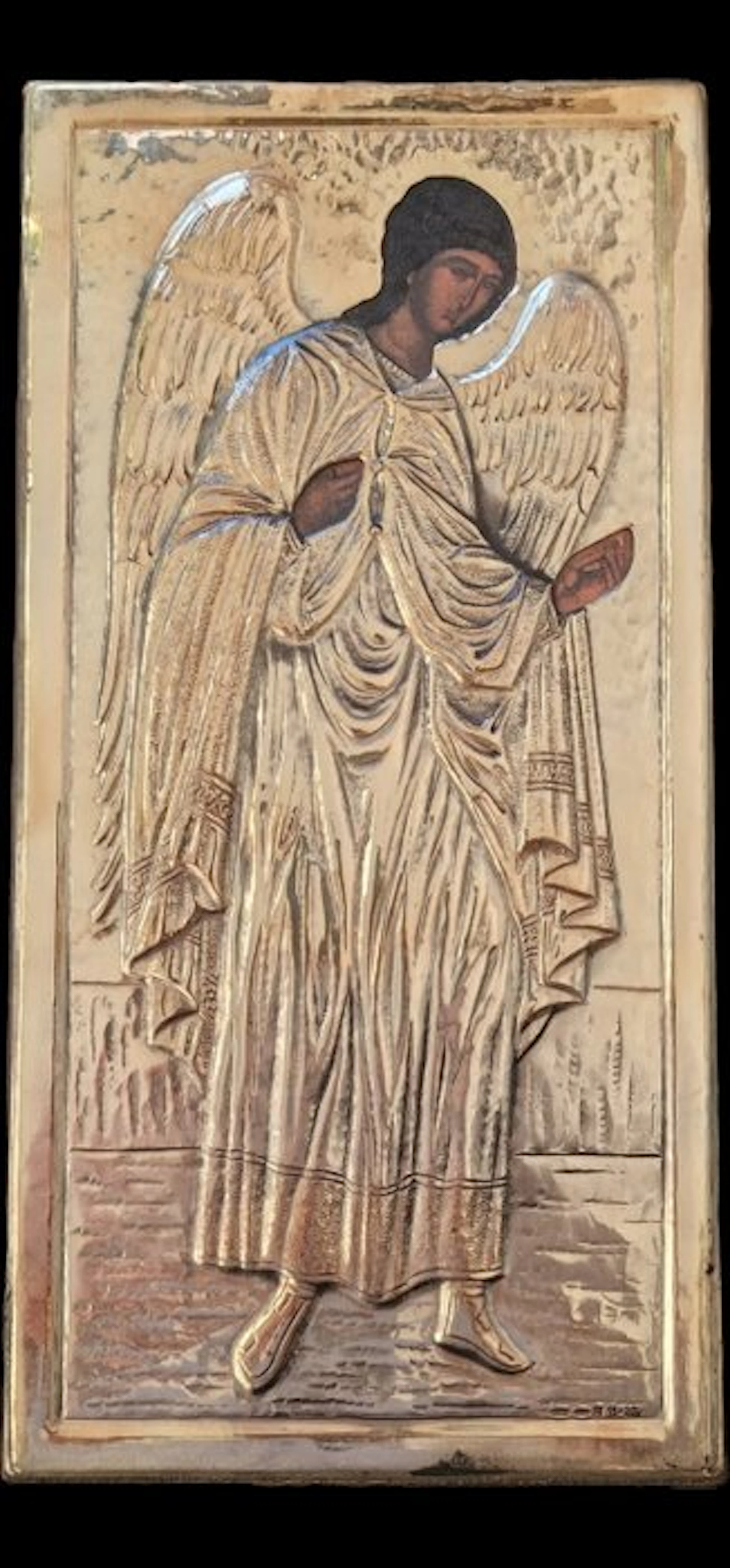 Icon - Archangel Michael - Silverplated, Wood